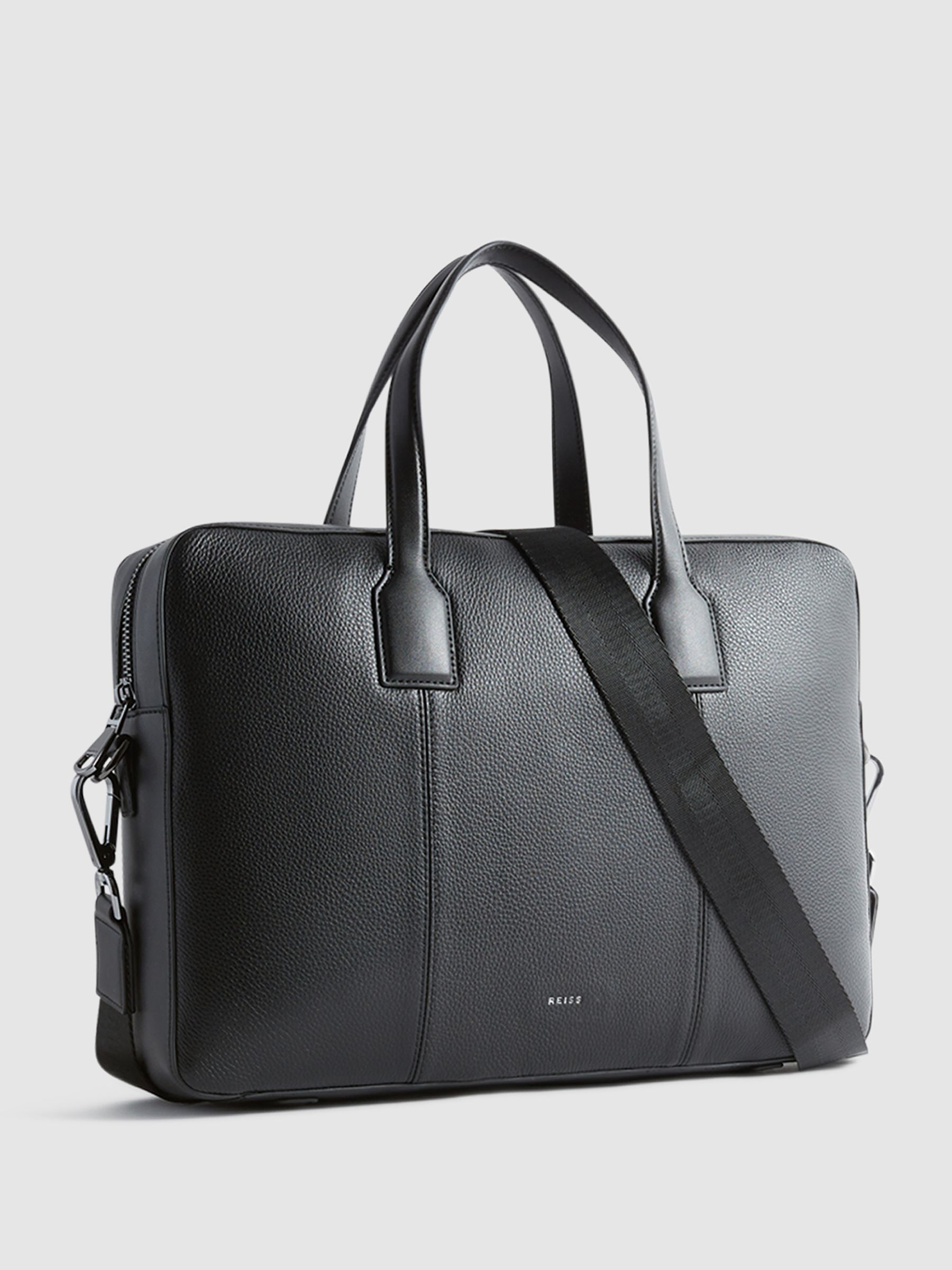 Leather Briefcase in Black - Image 4 of 8