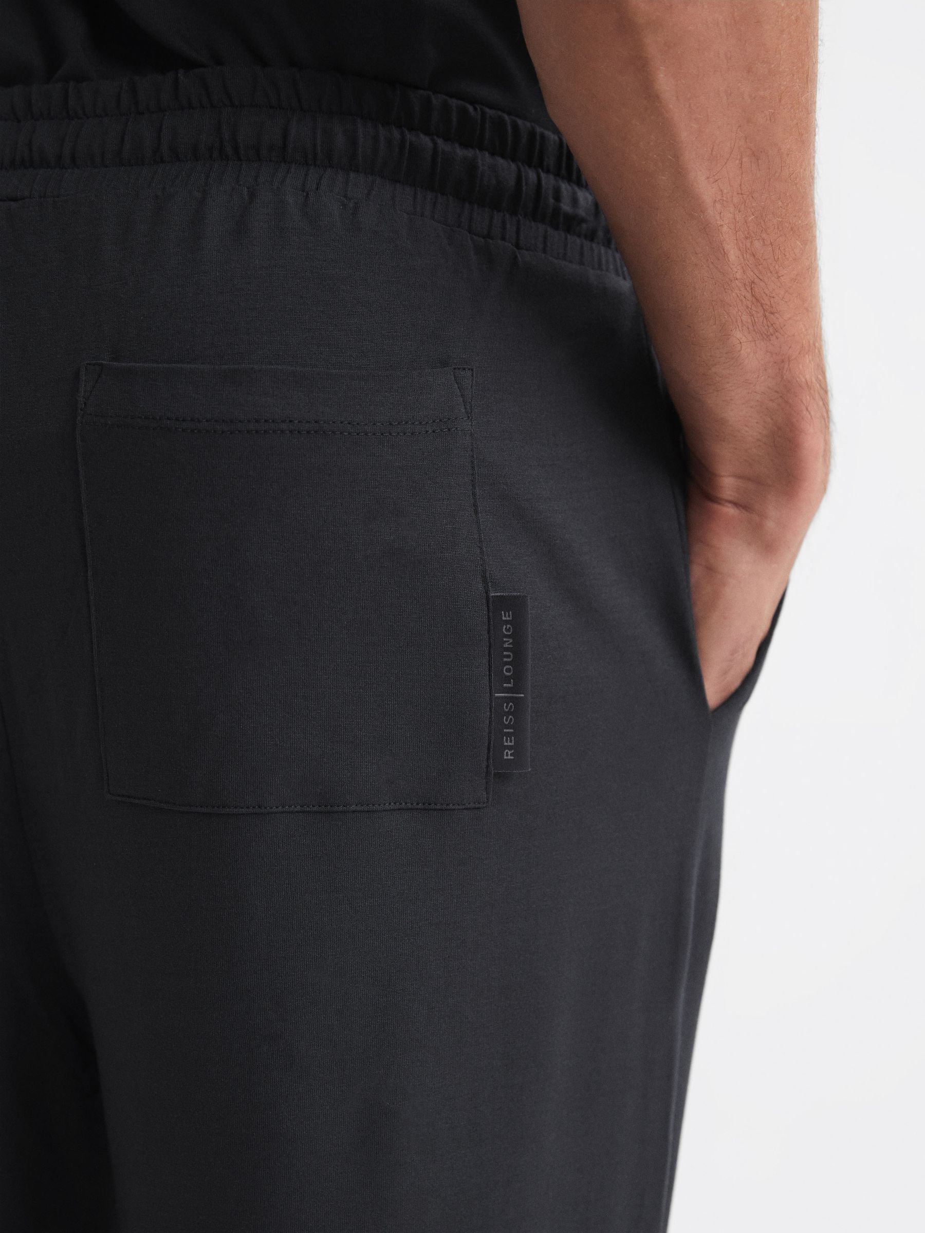 Jersey Drawstring Joggers in Charcoal - Image 4 of 5