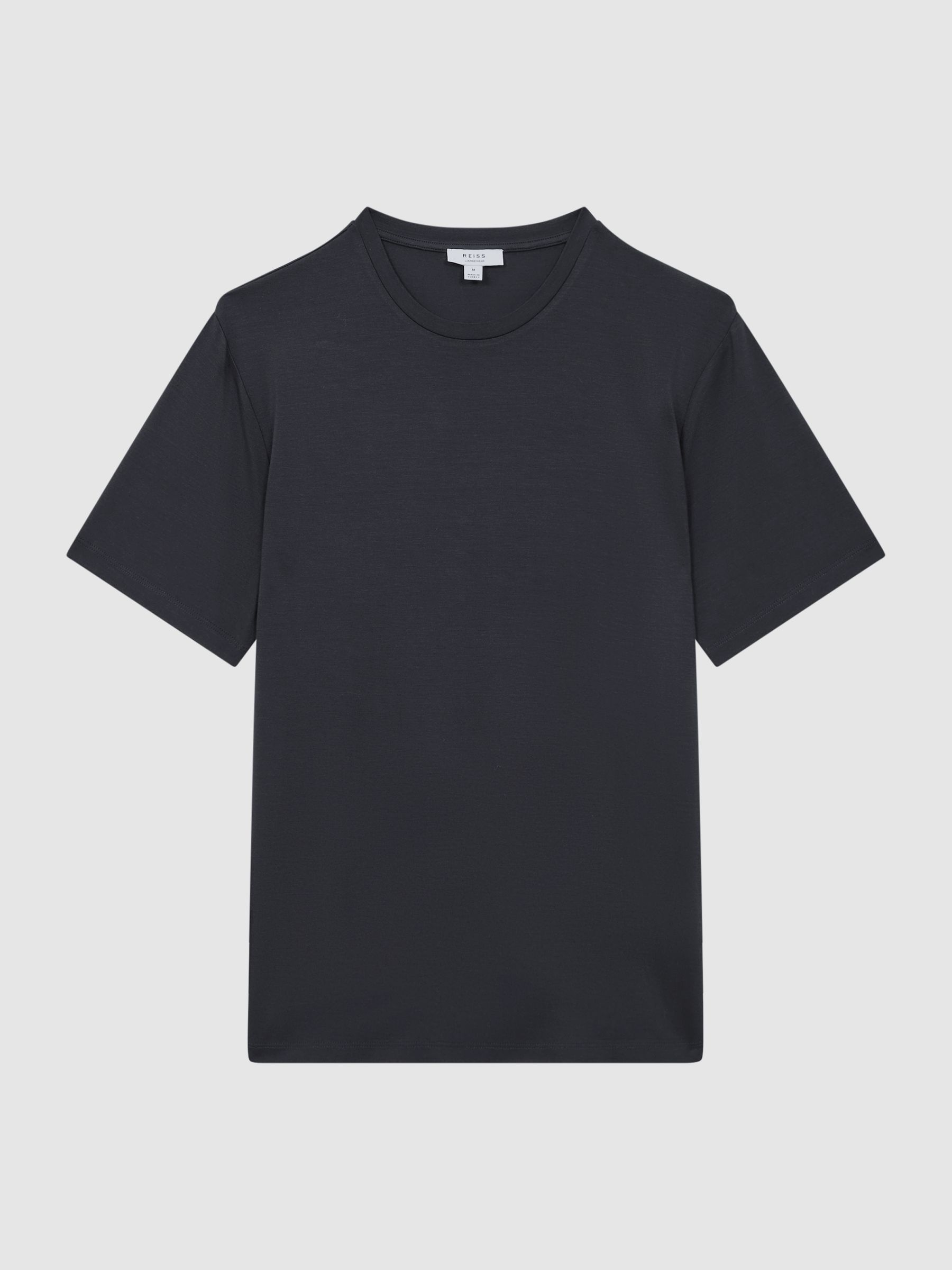 Jersey Crew Neck Short Sleeve T-Shirt in Charcoal - Image 2 of 4