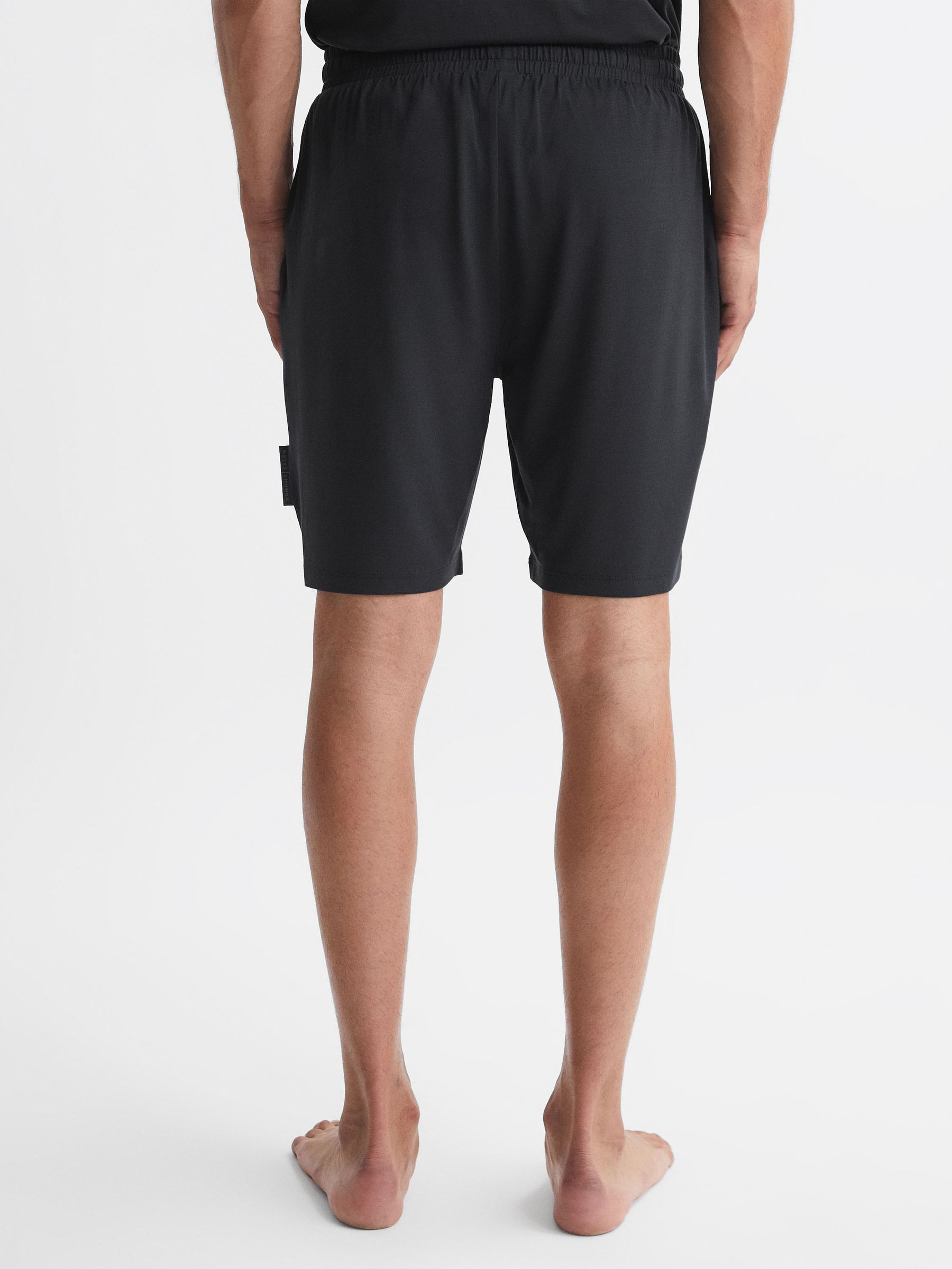 Jersey Drawstring Shorts in Charcoal - Image 4 of 4