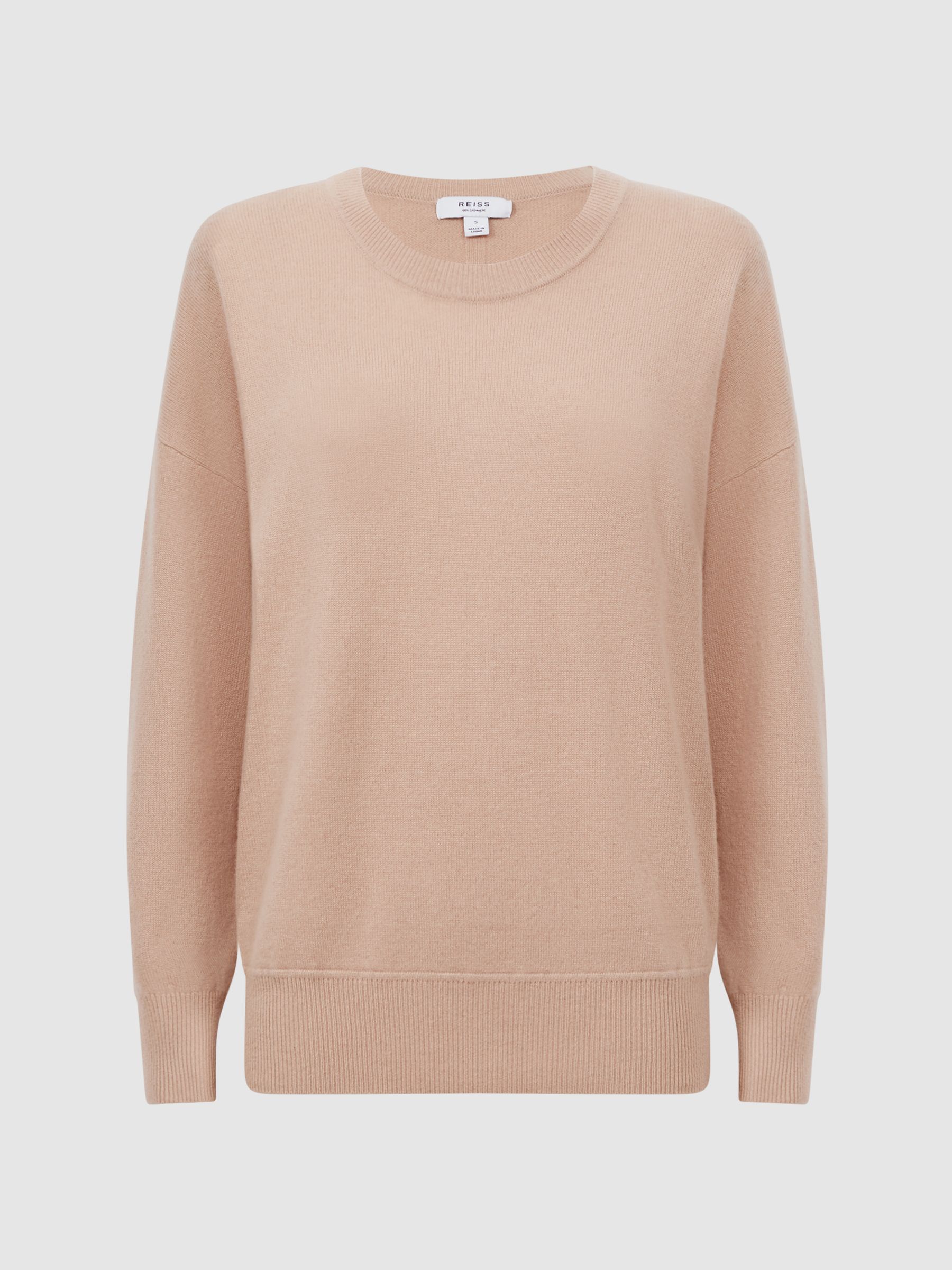 Cashmere Crew Neck Jumper in Camel - Image 2 of 5
