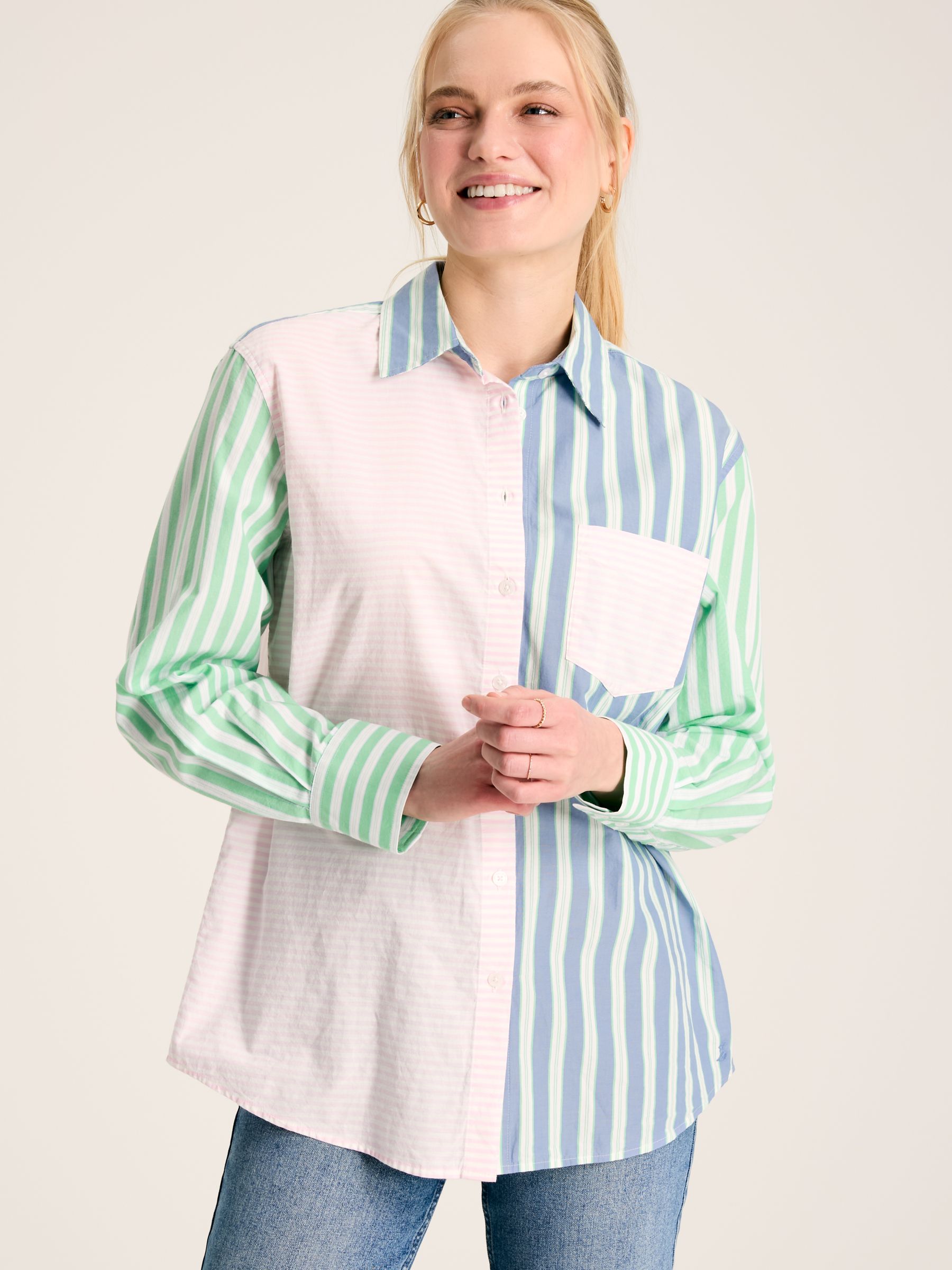 Amilla Multi Striped Cotton Shirt - Image 1 of 5