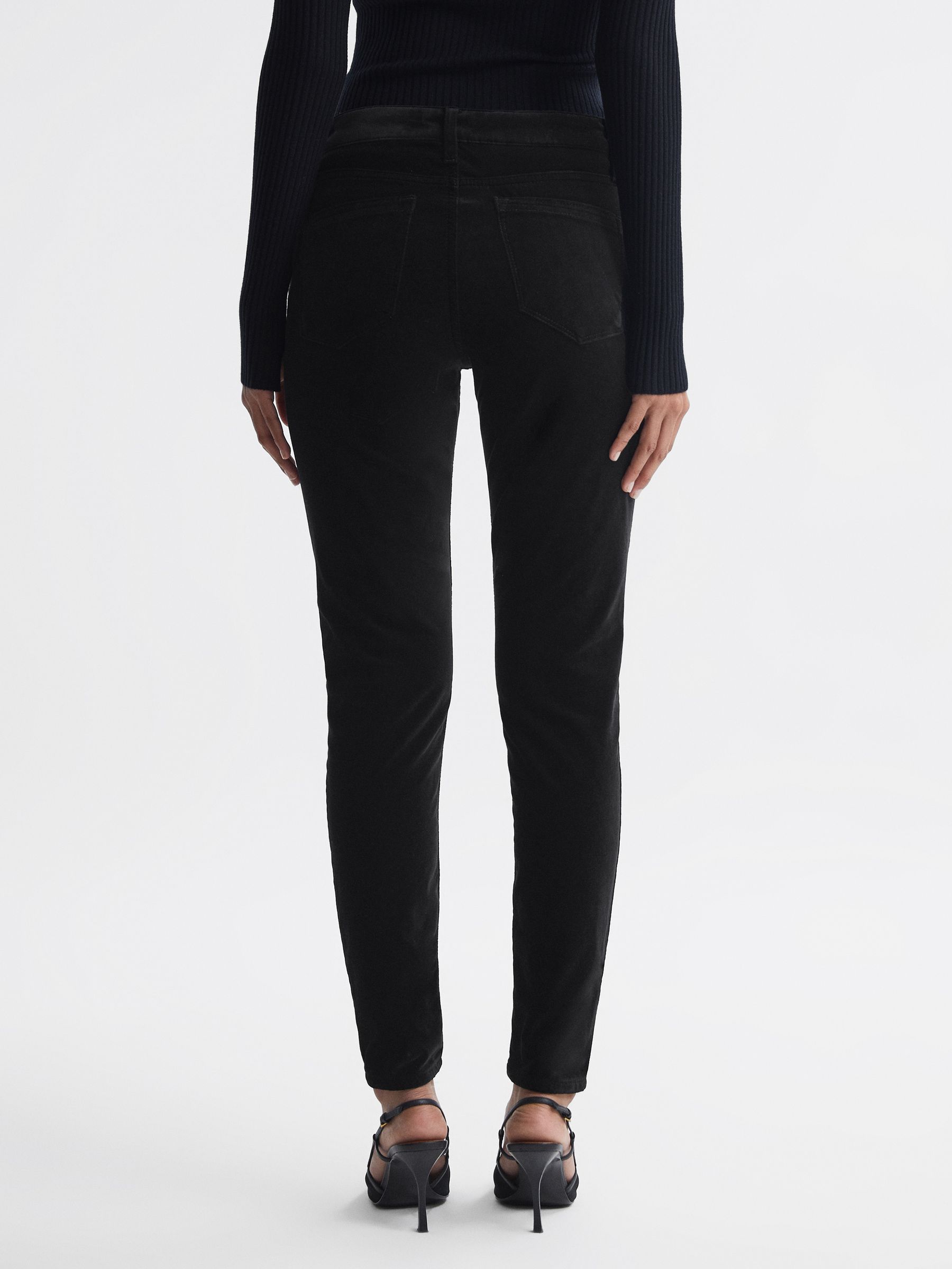 Velvet Mid Rise Skinny Jeans in Black - Image 5 of 5