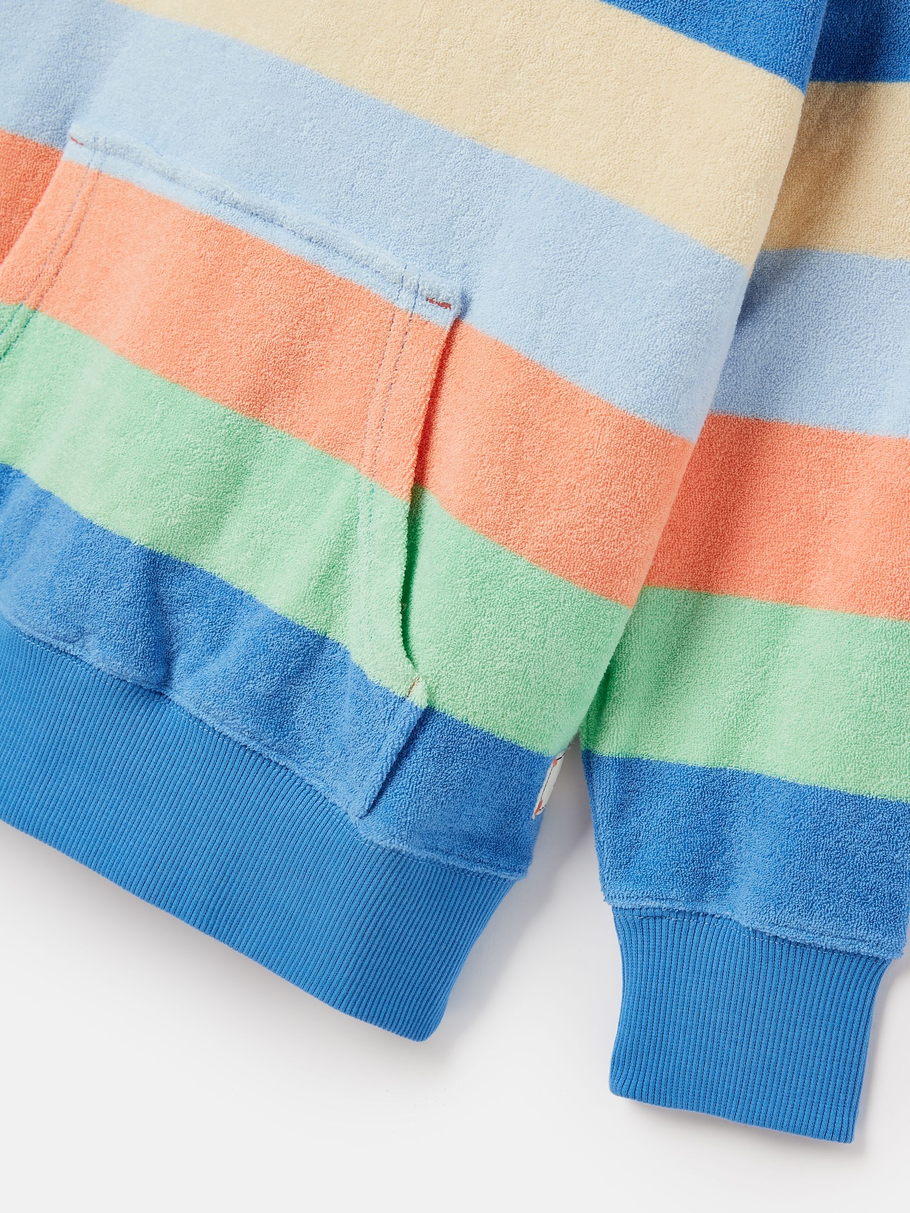 Kids' Shoreside Multi Stripe Towelling Hoodie - Image 3 of 5