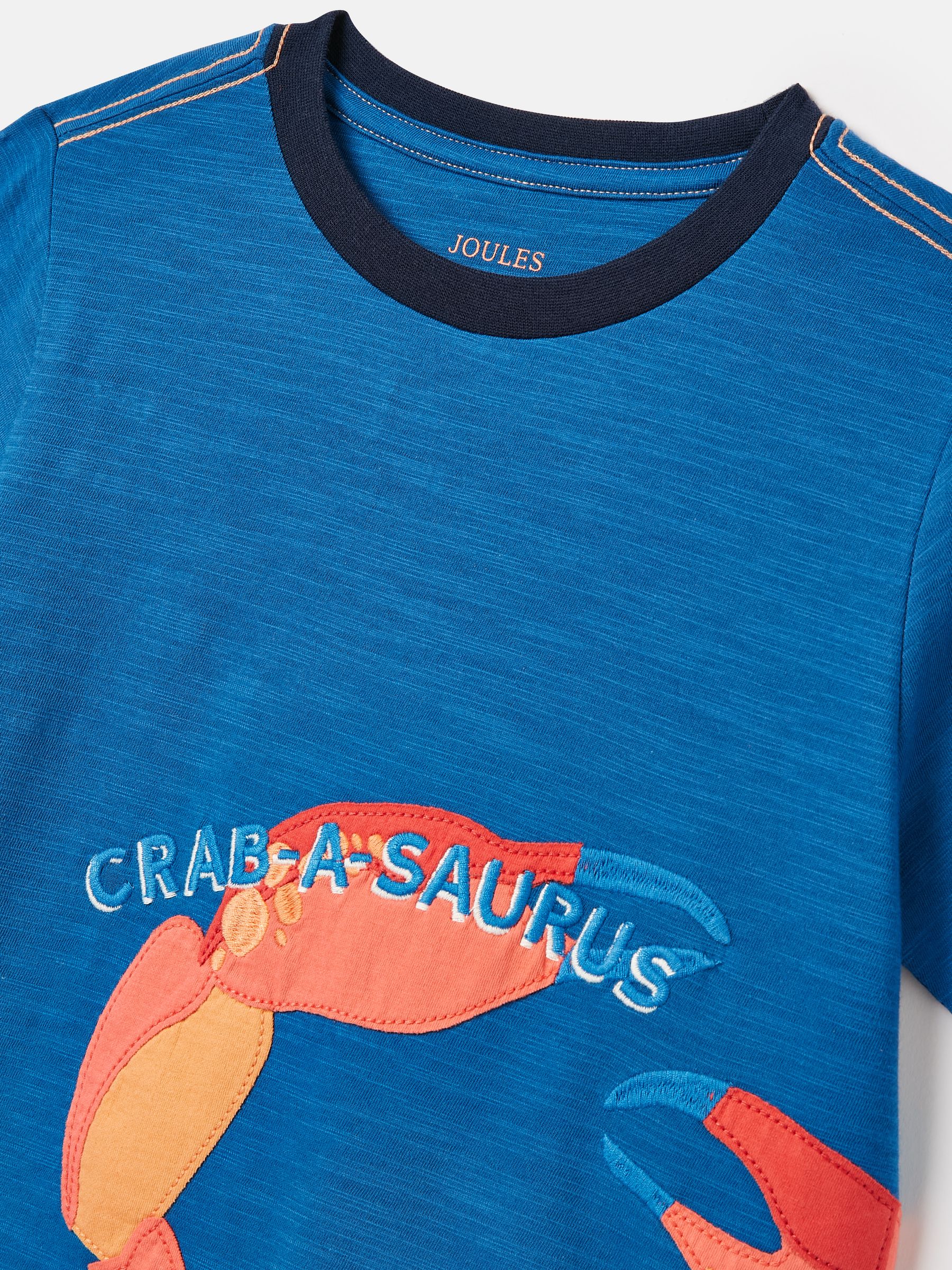 Boys' Archie Blue Crab Artwork T-Shirt - Image 4 of 7