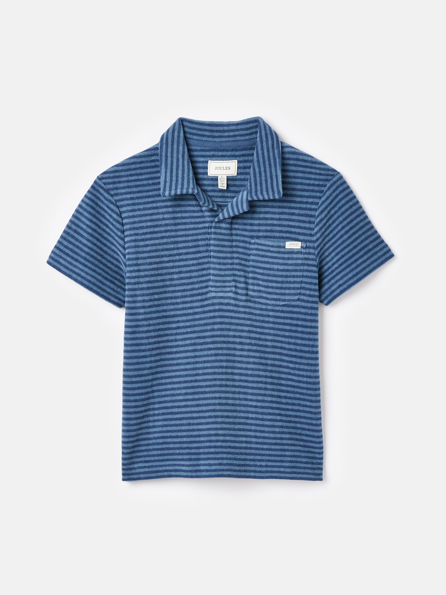 Boys' Otto Blue Towelling Polo Shirt - Image 1 of 5