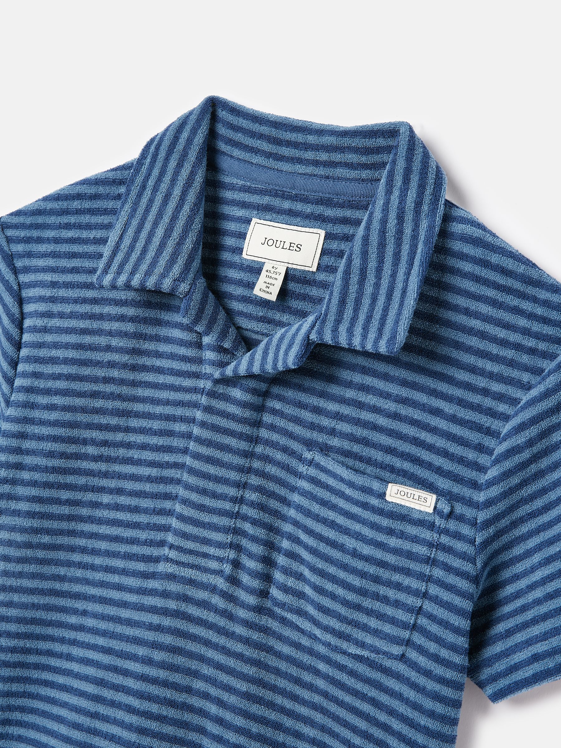 Boys' Otto Blue Towelling Polo Shirt - Image 3 of 5