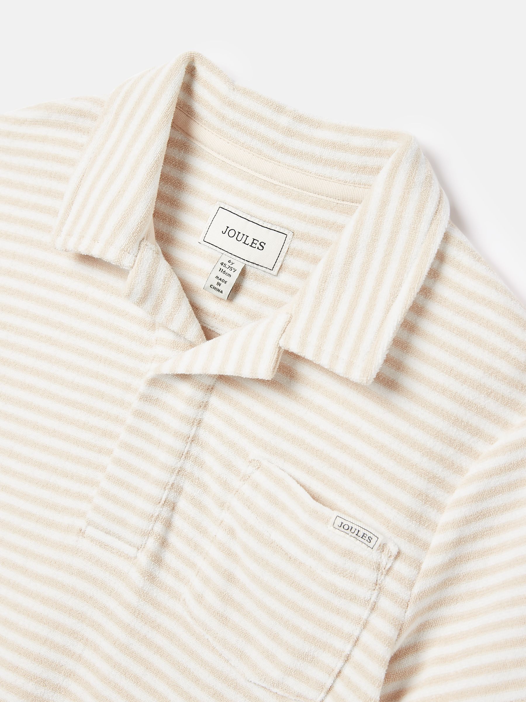 Boys' Otto Neutral Towelling Polo Shirt - Image 3 of 6