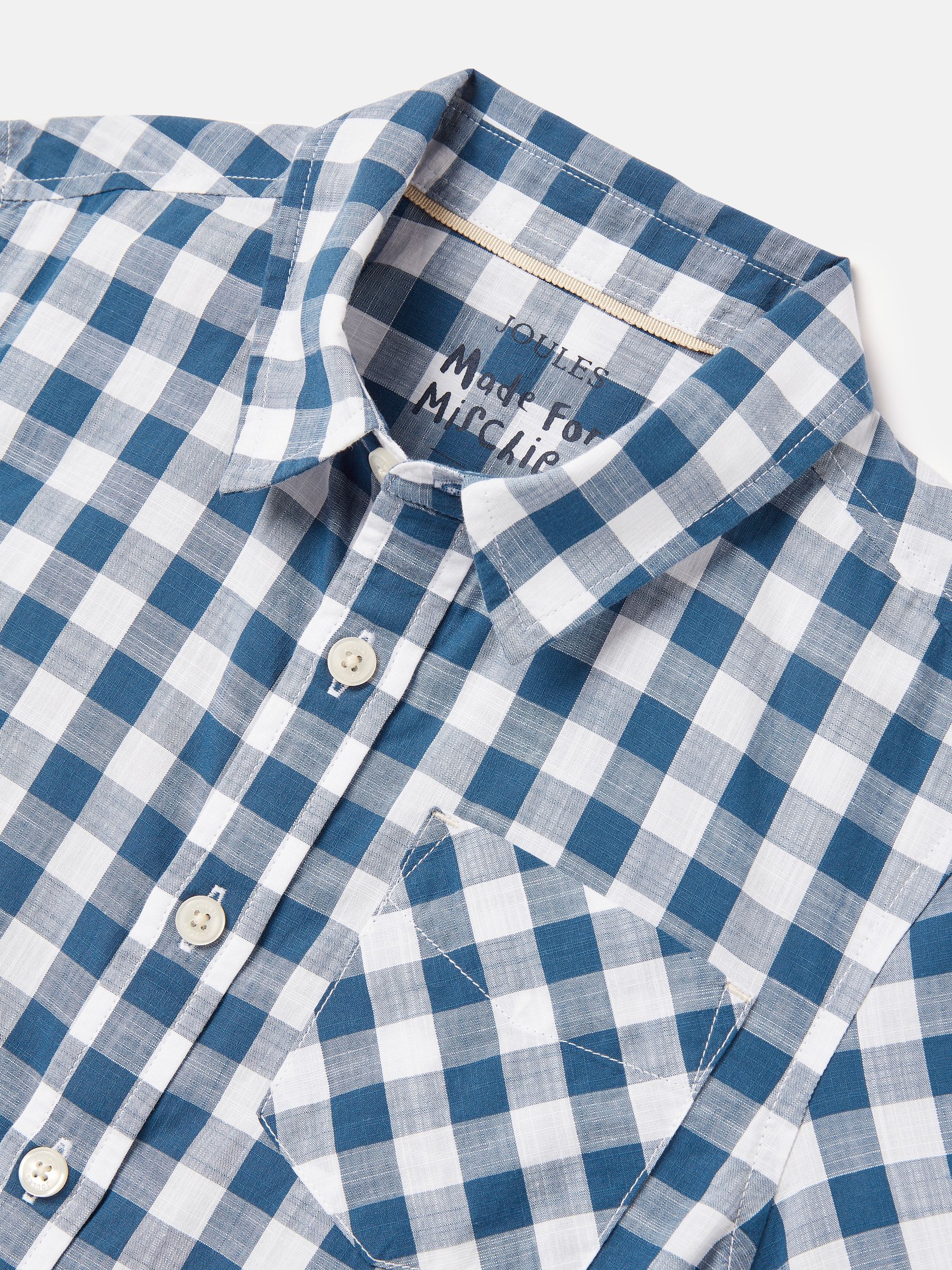 Boys' Wilson Blue Cotton Check Shirt - Image 3 of 5