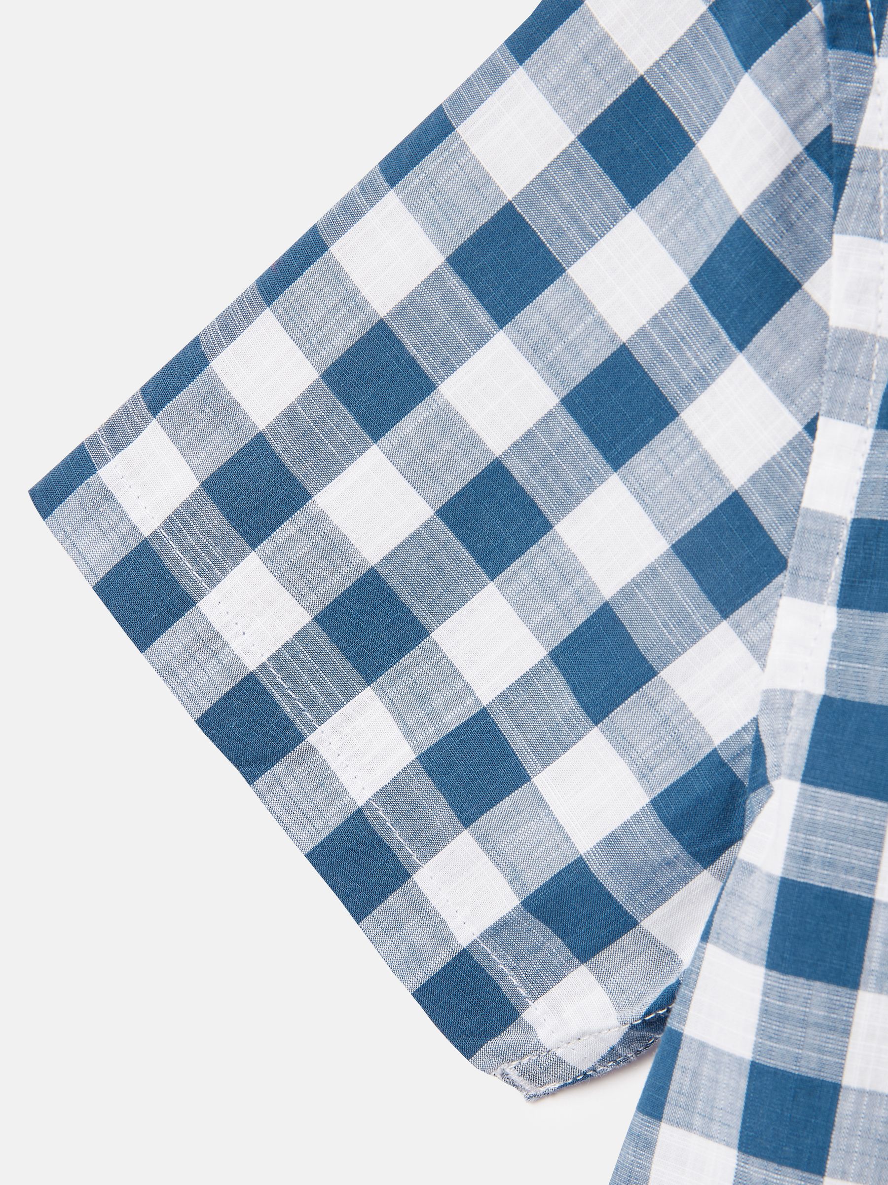 Boys' Wilson Blue Cotton Check Shirt - Image 4 of 5