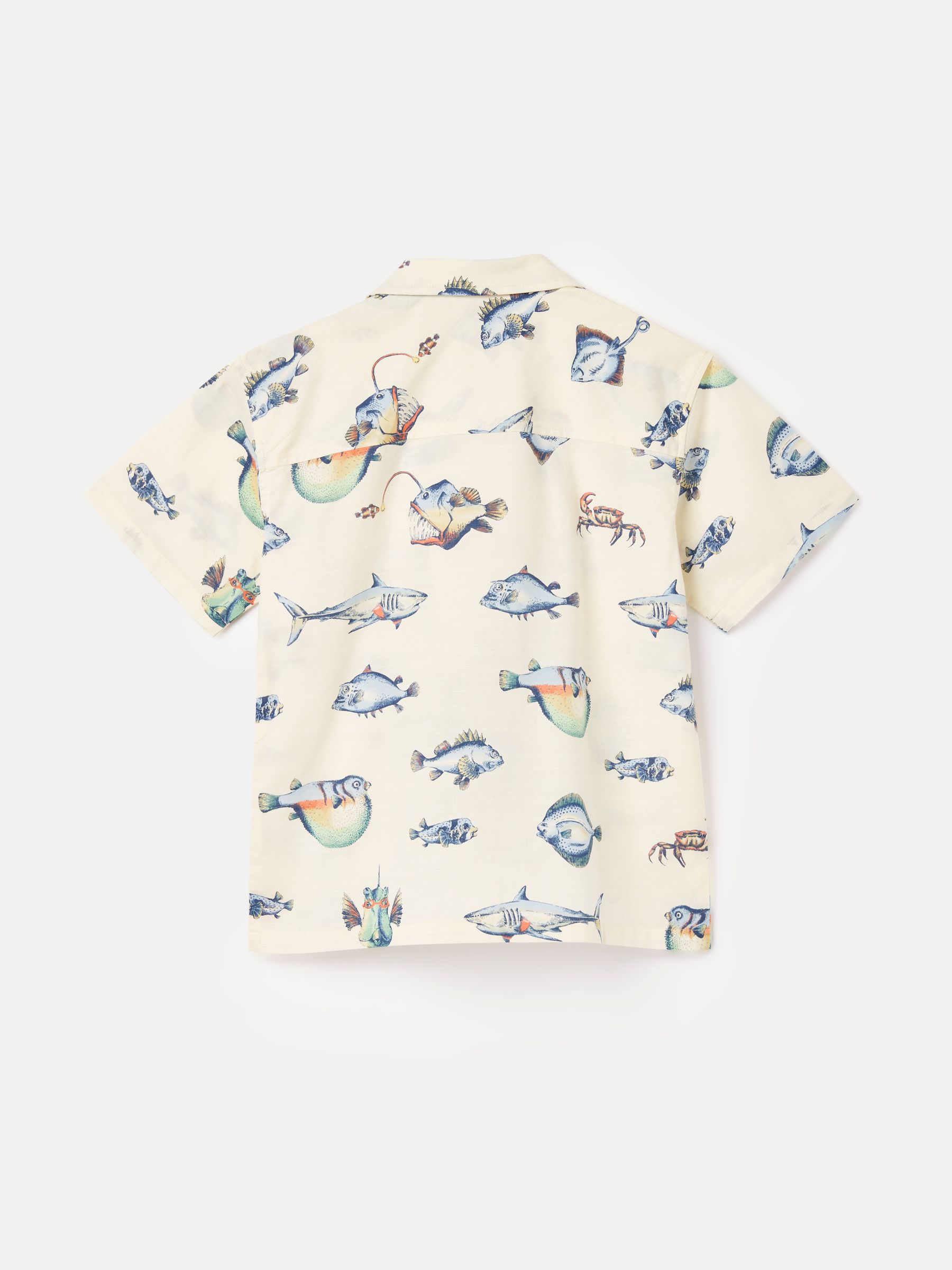 Boys' Revere Neutral Printed Cotton Shirt - Image 2 of 5