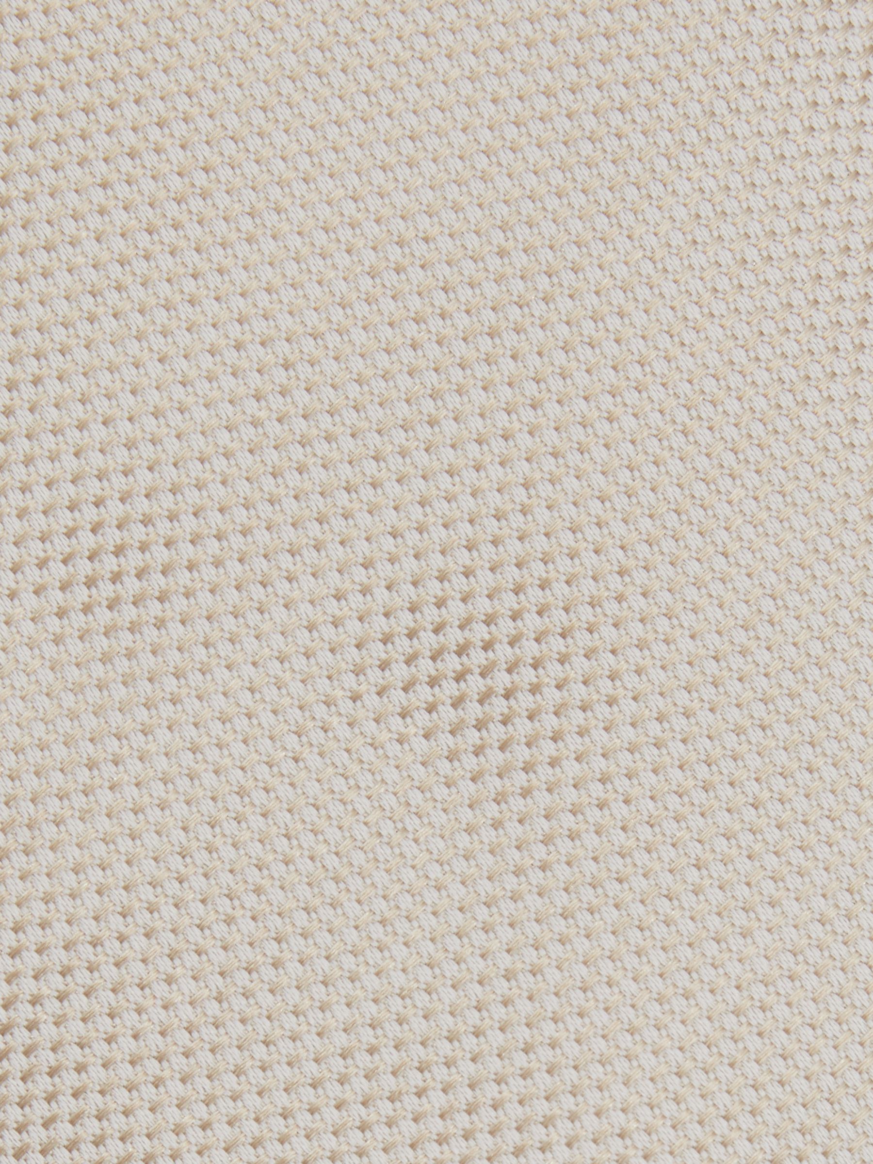 Textured Silk Blend Tie in Soft Champagne - image 4