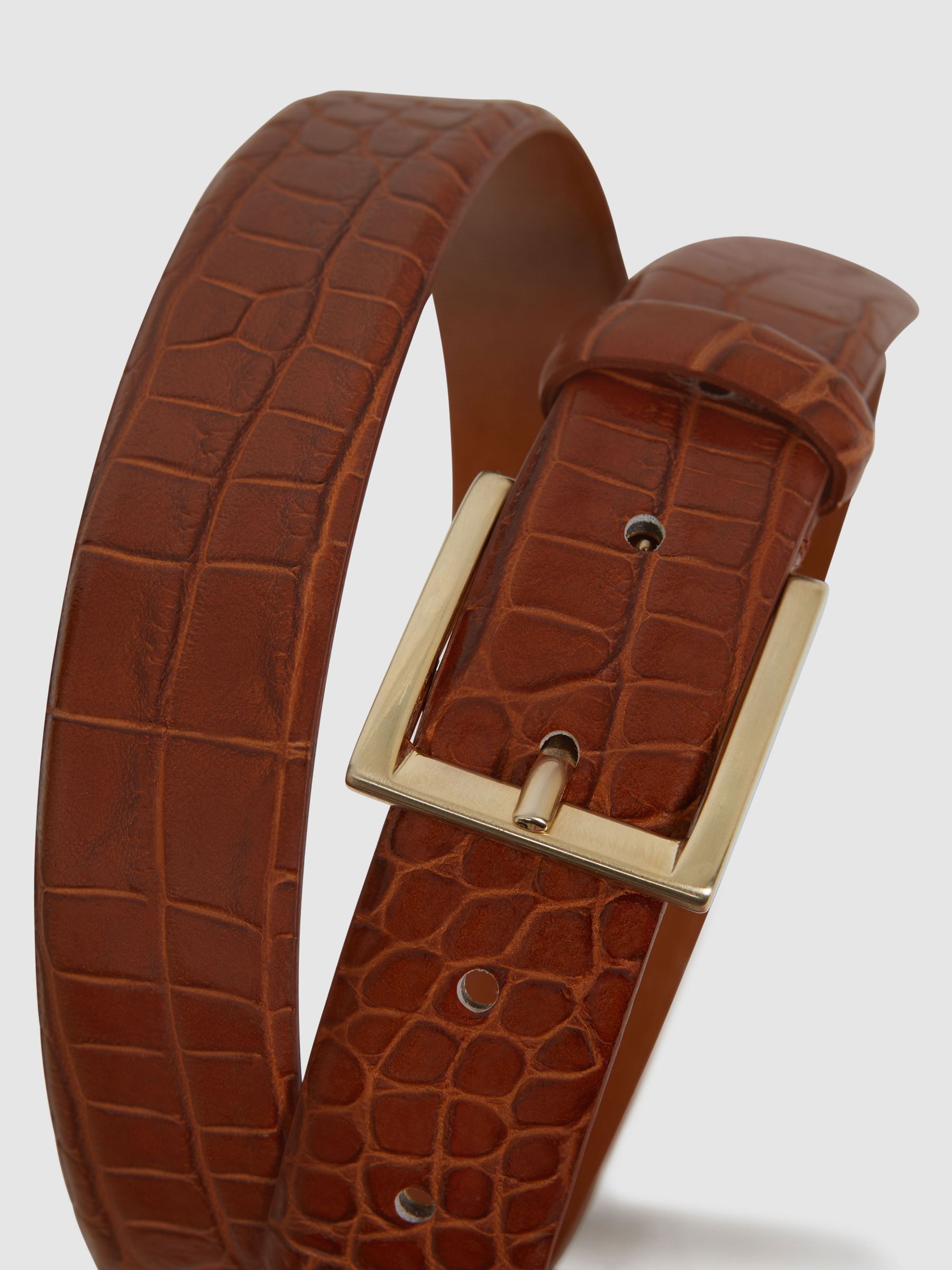 Leather Belt in Tan - Image 5 of 5