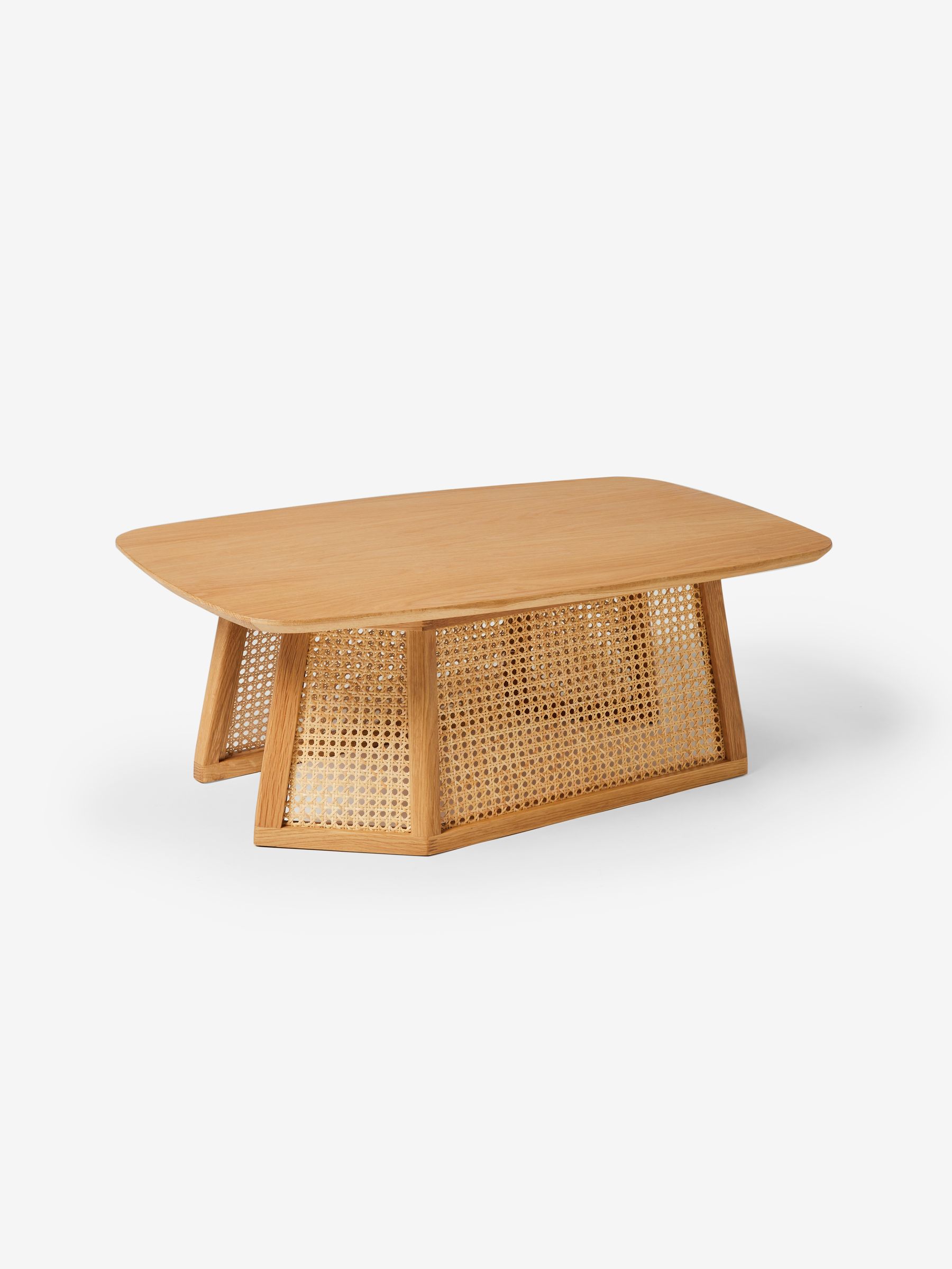 Luca Rattan Coffee Table in Oak - Image 3 of 3