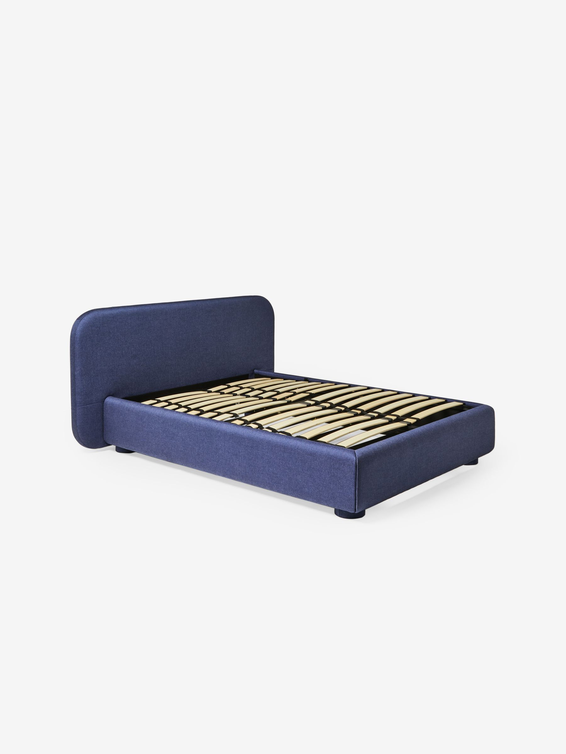 Hanson Ottoman Storage Bed in Velvet in Blue - Image 2 of 4