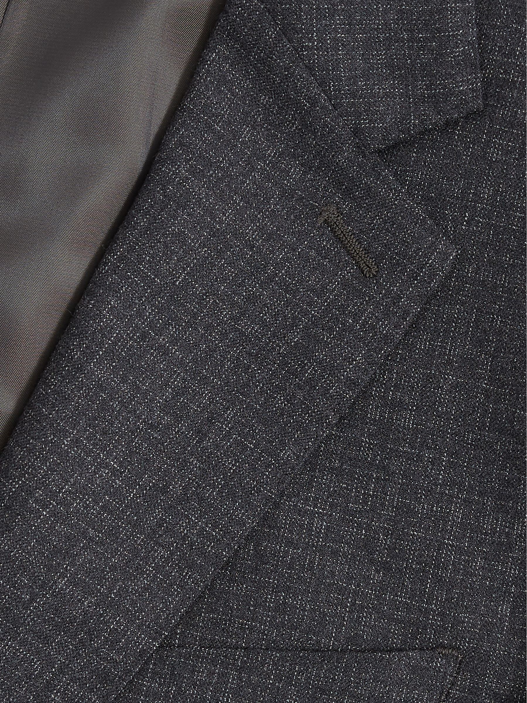 Slim Fit Textured Wool Blazer in Charcoal - Image 10 of 10