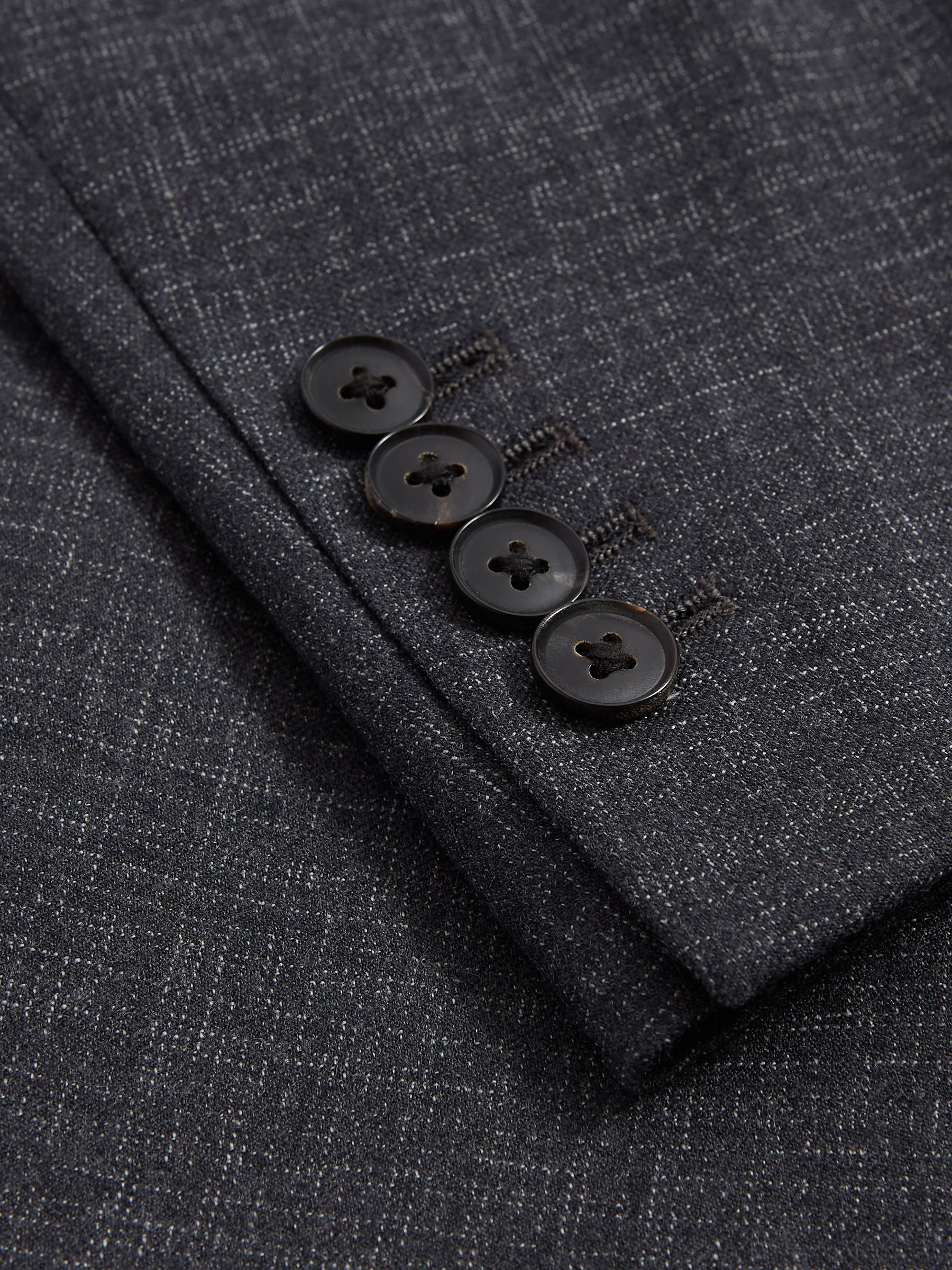 Slim Fit Textured Wool Blazer in Charcoal - Image 7 of 10