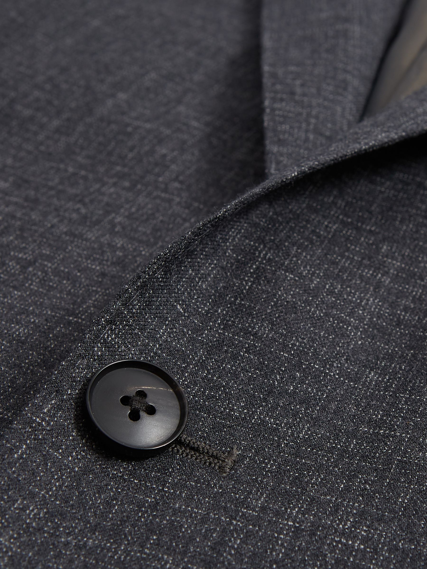 Slim Fit Textured Wool Blazer in Charcoal - Image 8 of 10