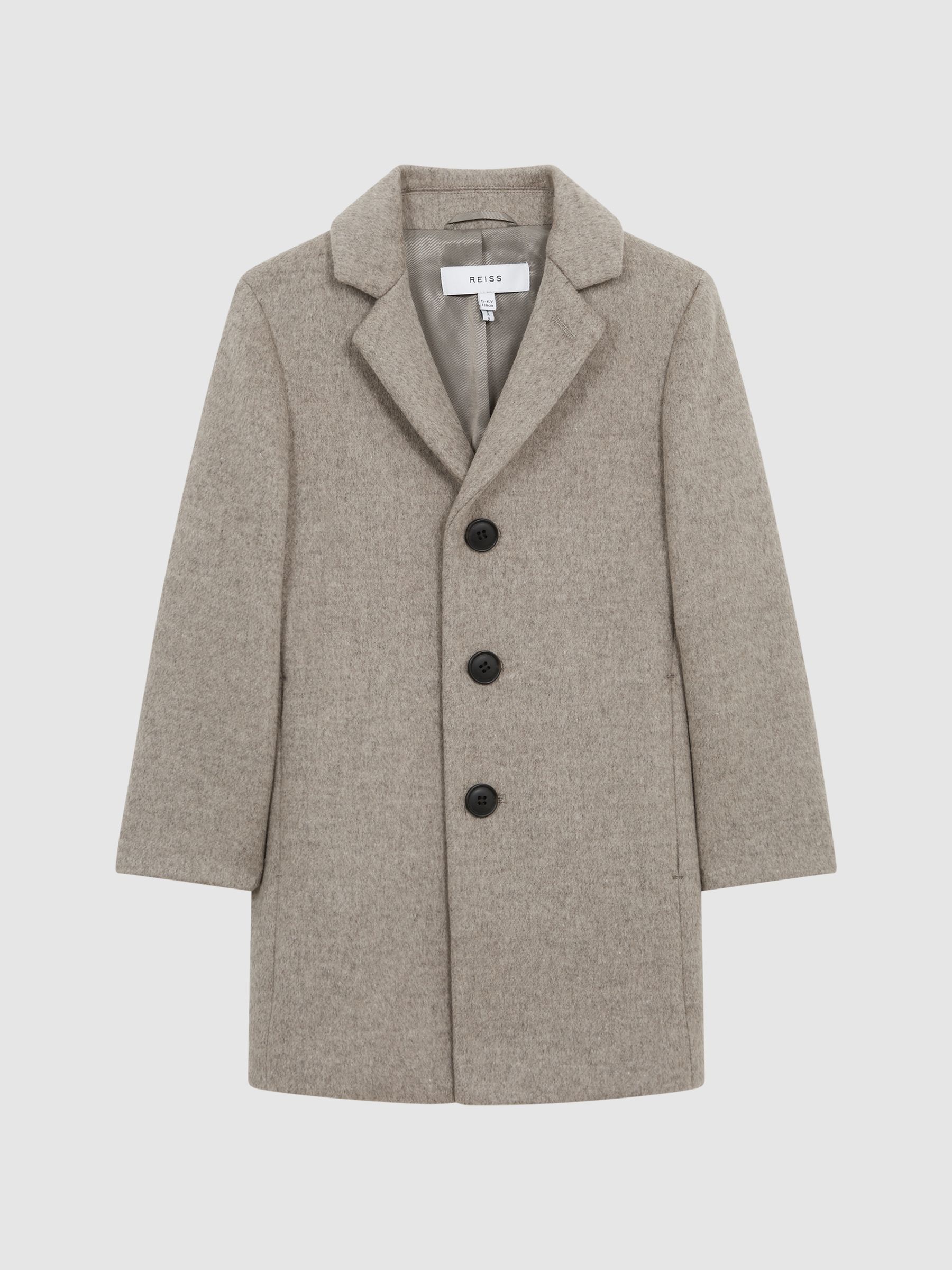 Single Breasted Overcoat in Oatmeal - Image 2 of 7