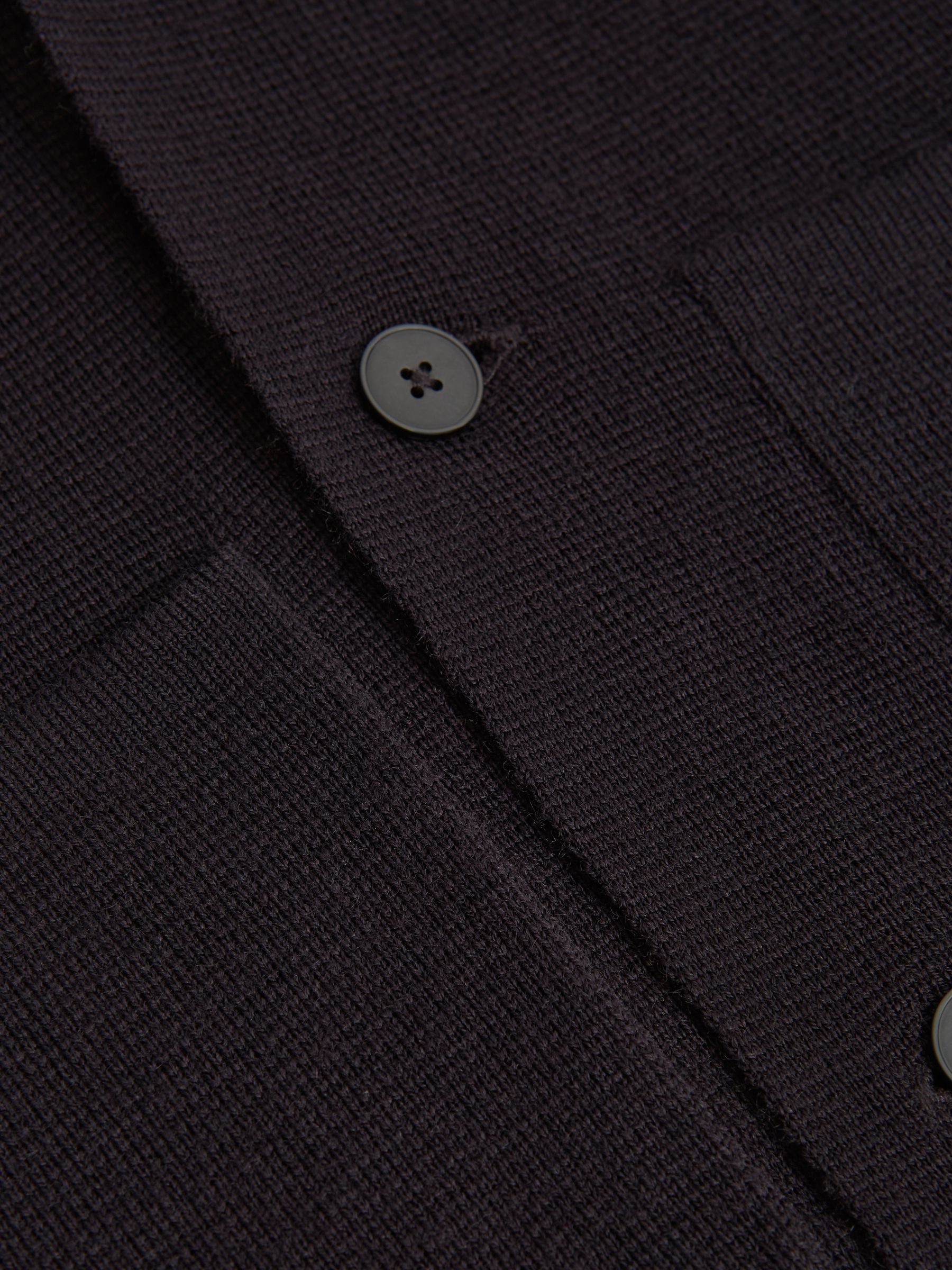 Junior Button Through Slim Fit Wool Blazer in Navy - Image 6 of 6