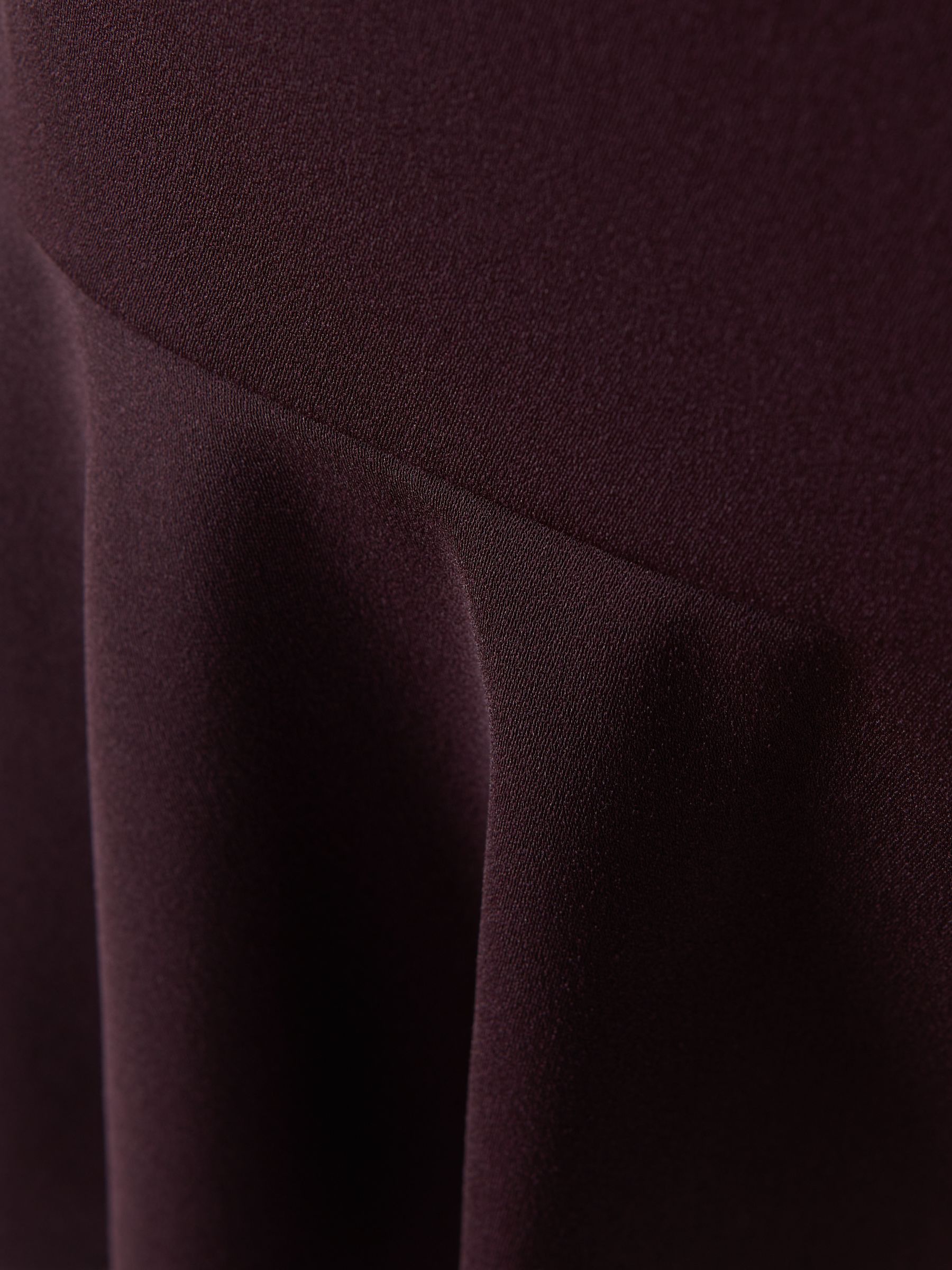 Florere V-Neck Mini Dress in Burgundy - Image 6 of 6