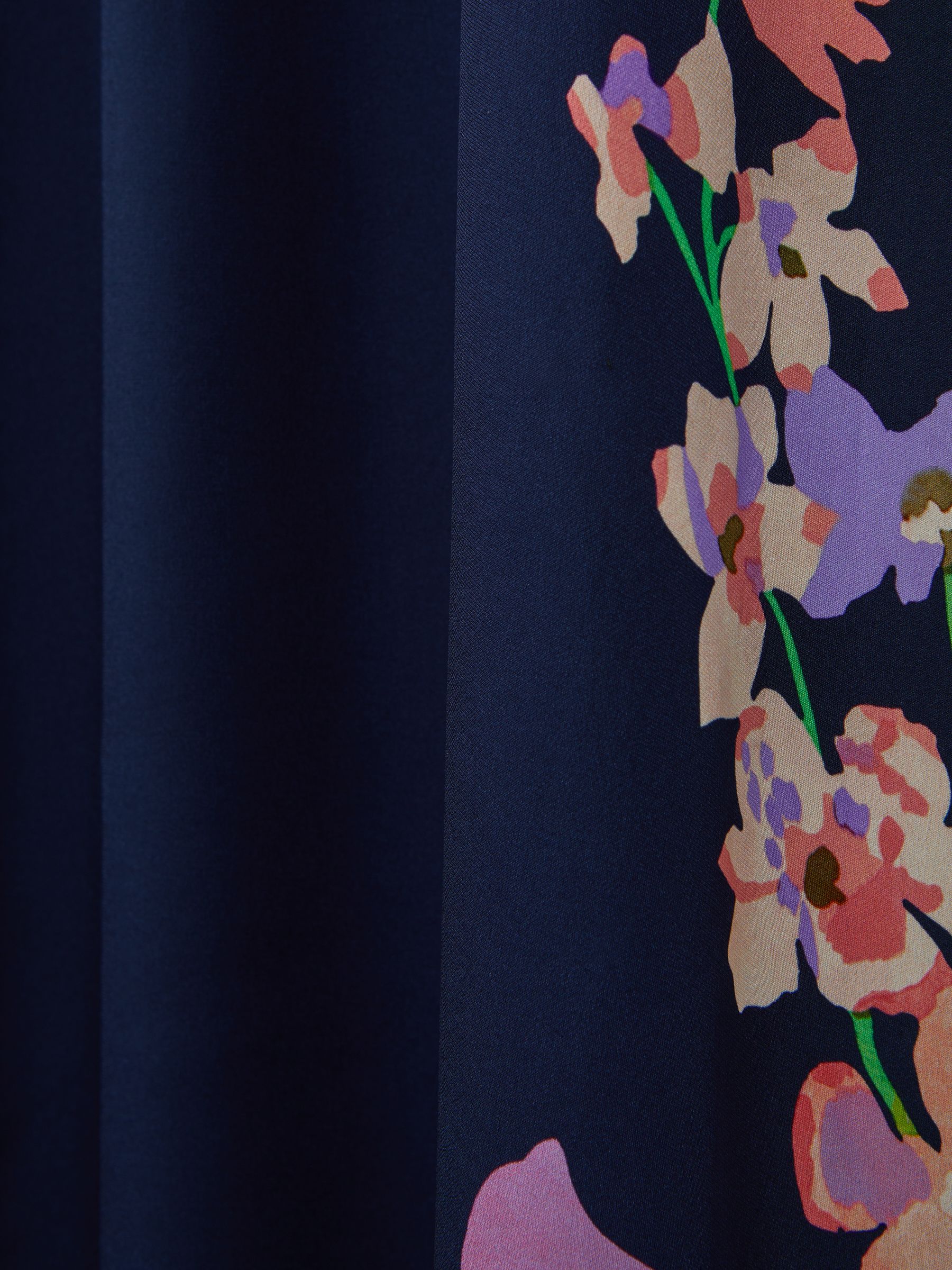 Florere Floral Tie Cuff Maxi Dress in Navy/Green - Image 6 of 6