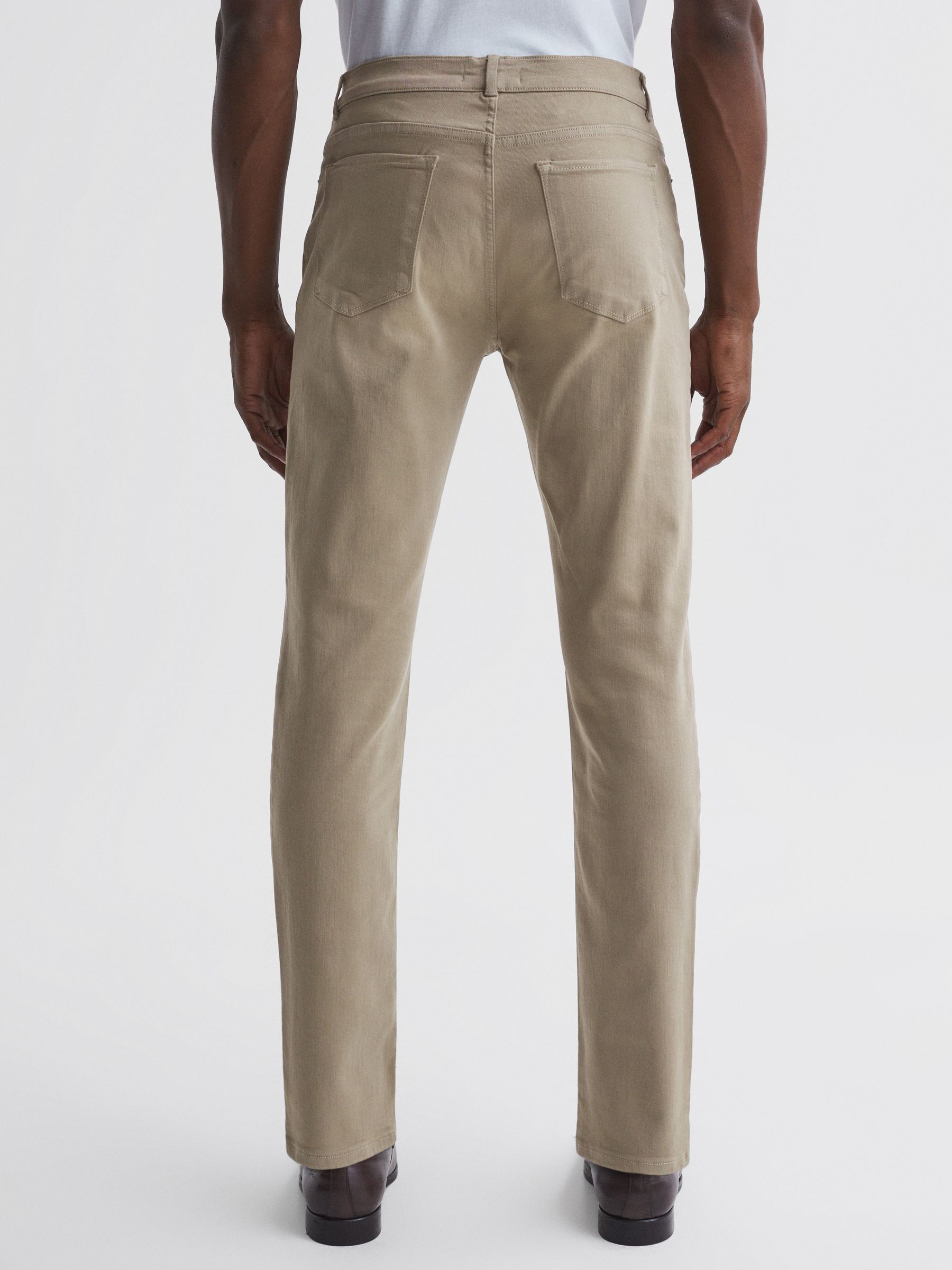 Slim Fit Brushed Jeans in Sage - Image 4 of 4