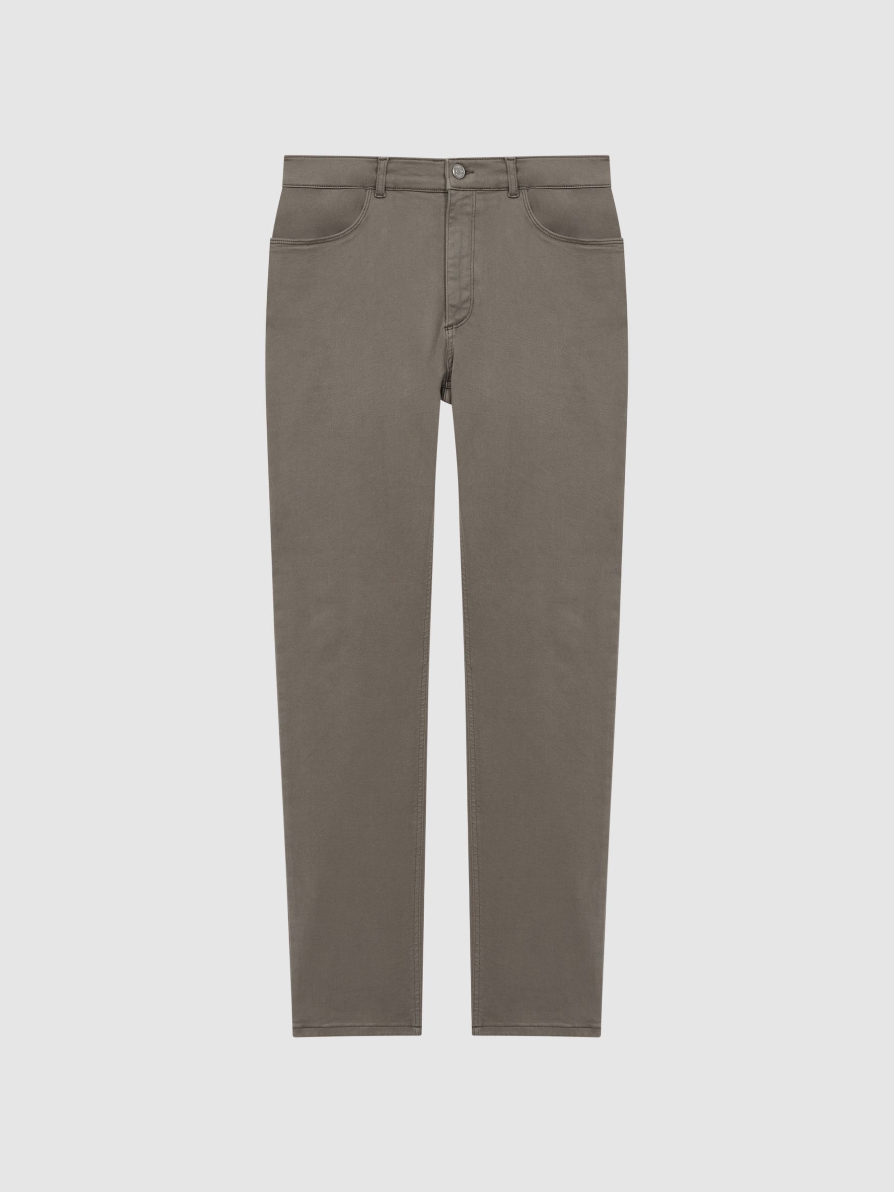 Slim Fit Brushed Jeans in Mushroom - Image 2 of 4