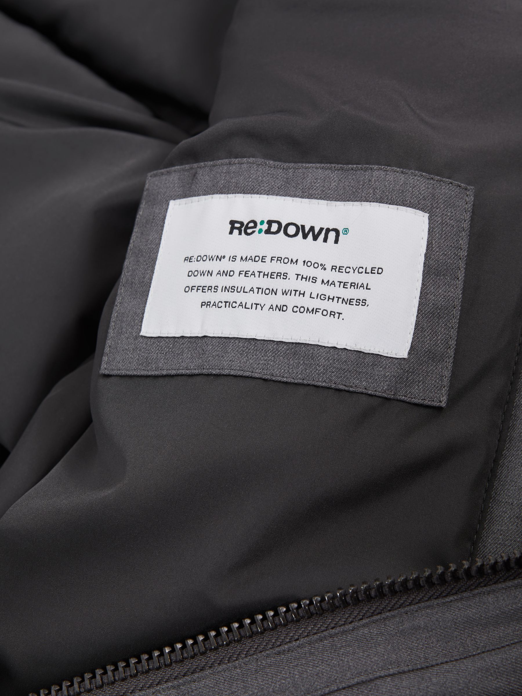 Quilted Short Hooded Coat in Grey - Image 7 of 7