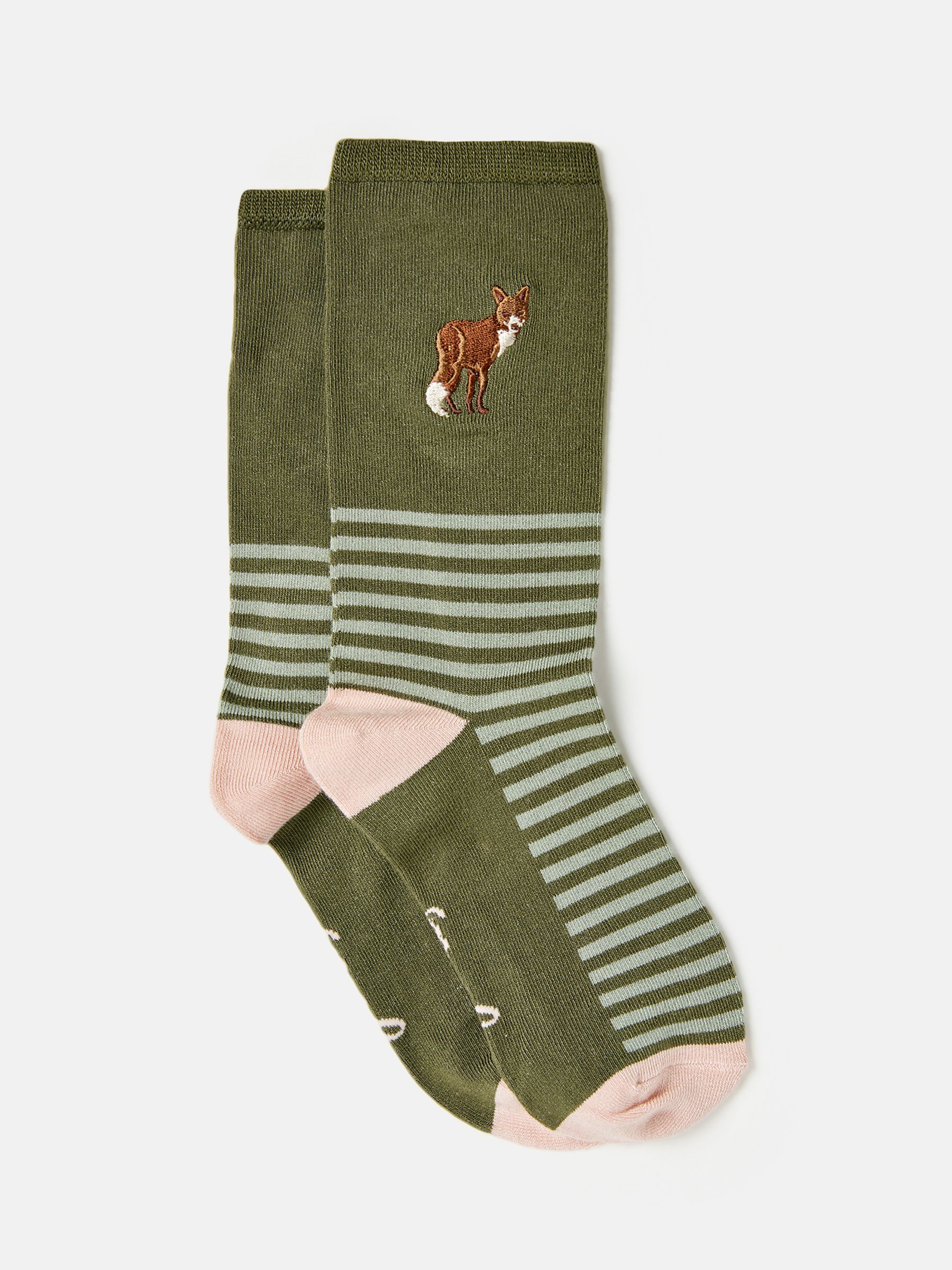 Embroidered Green Ankle Socks - Image 1 of 3