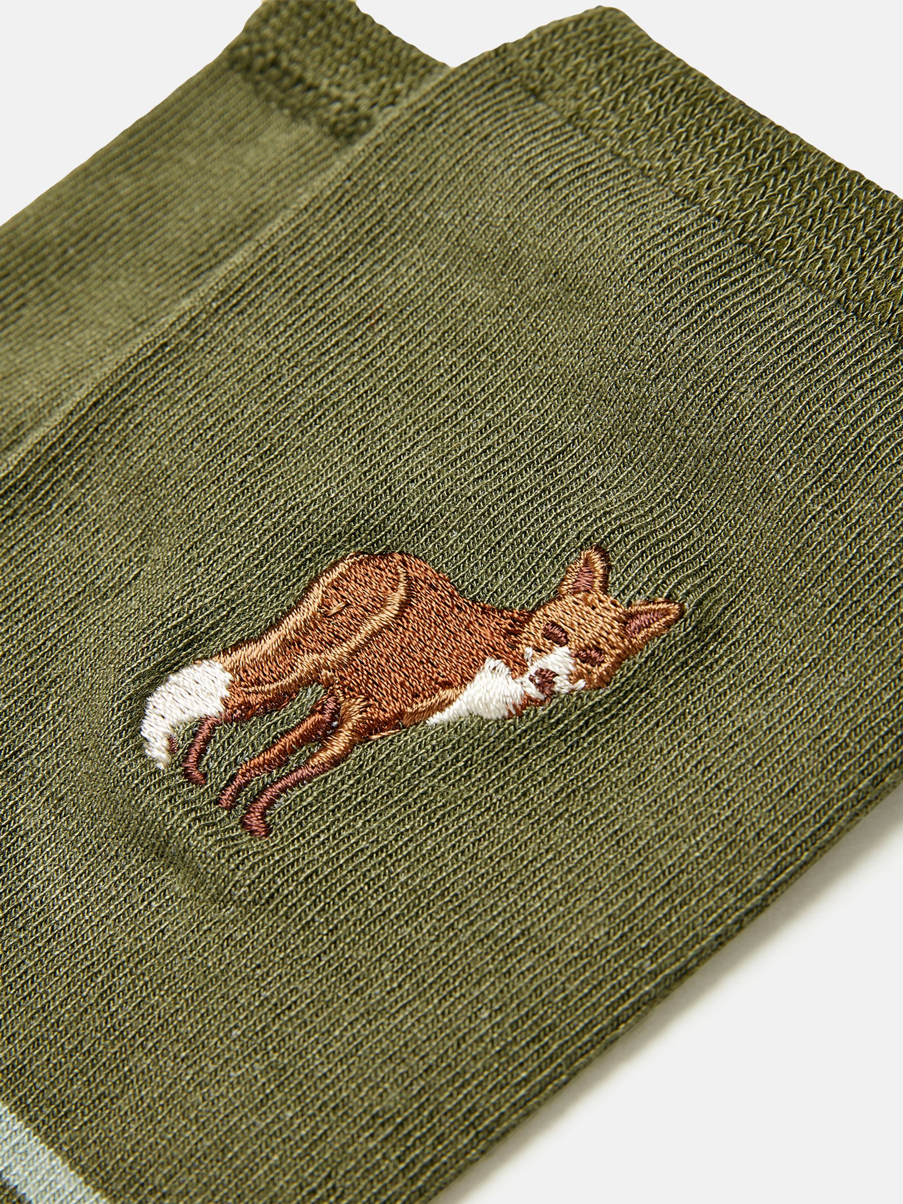 Embroidered Green Ankle Socks - Image 3 of 3