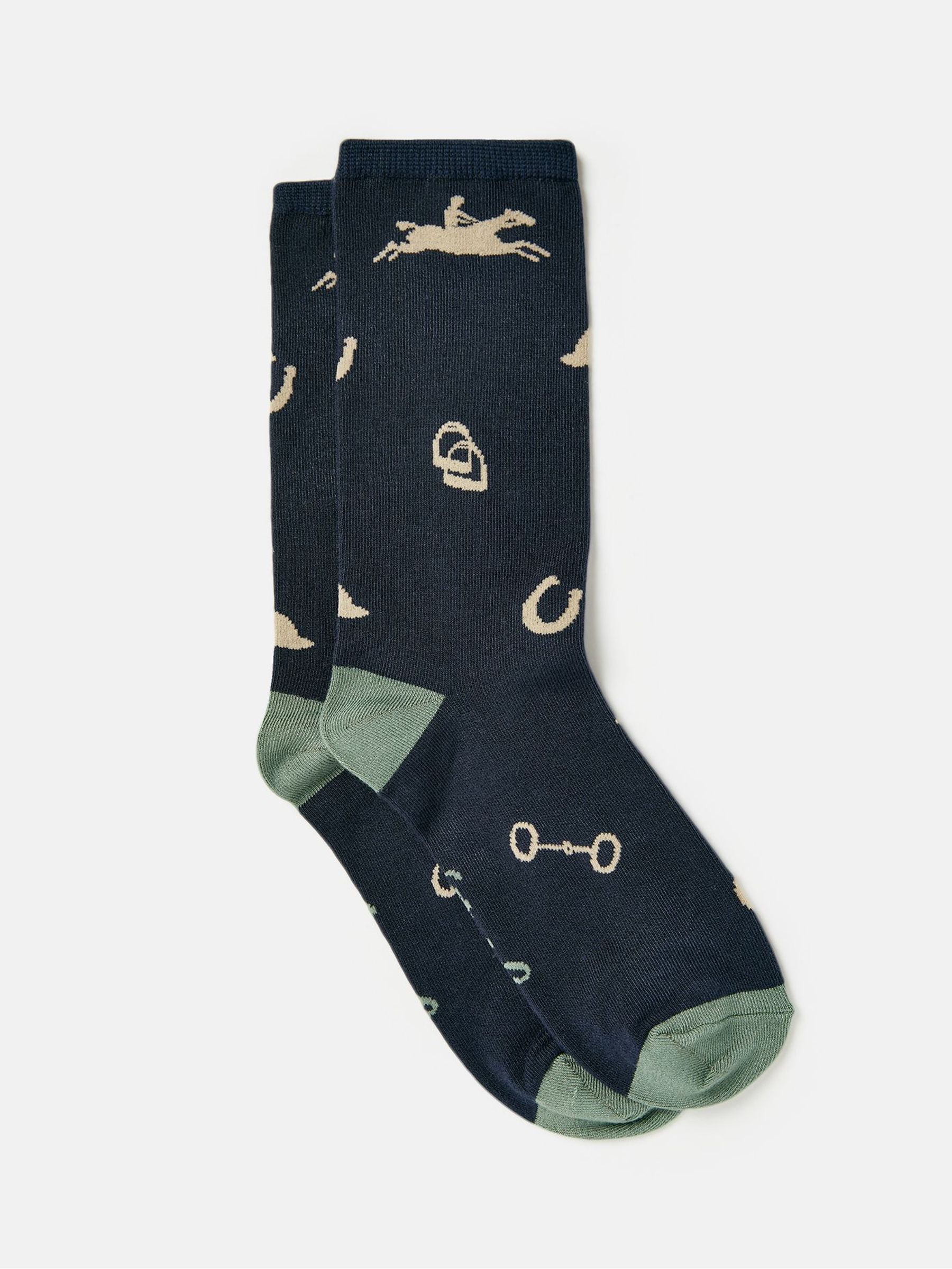 Excellent Everyday Navy Equestrian Ankle Socks - Image 2 of 3