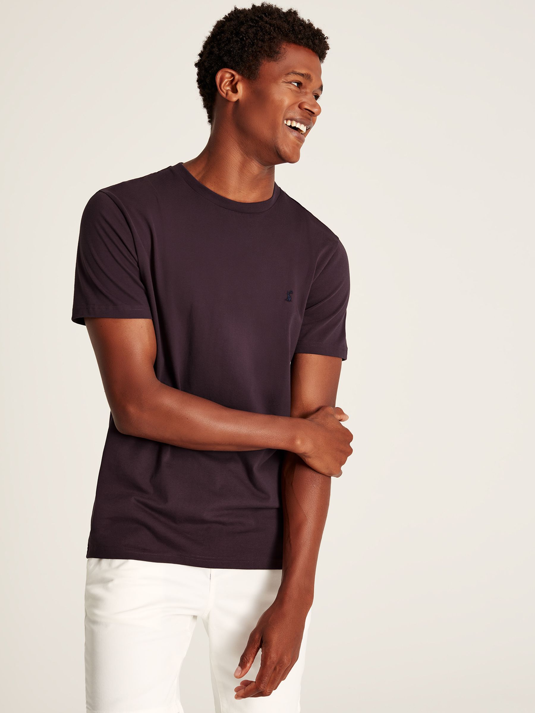Denton Purple Plain Jersey T-Shirt - Image 1 of 5
