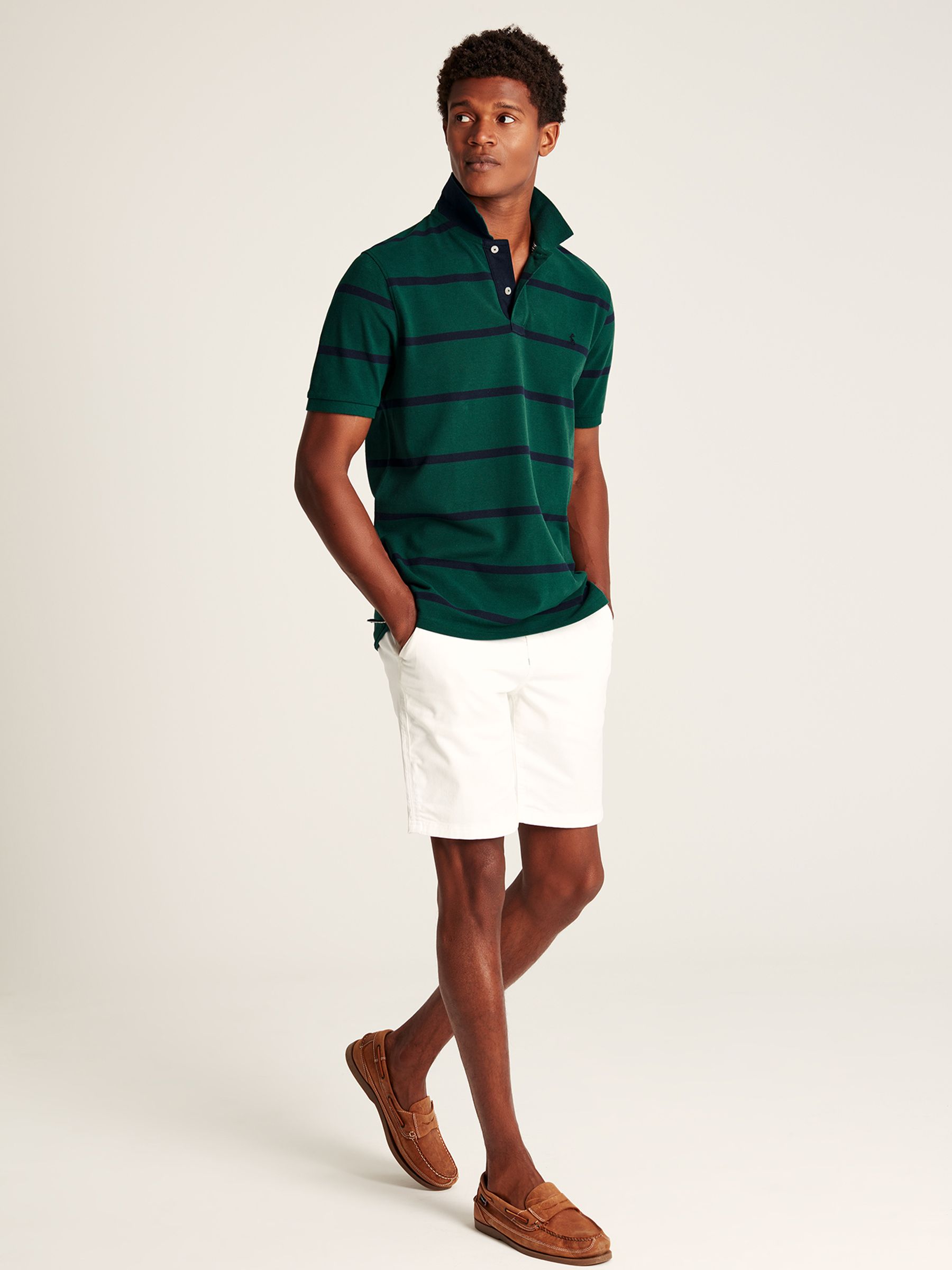 Filbert Green Classic Fit Striped Polo Shirt - Image 3 of 5