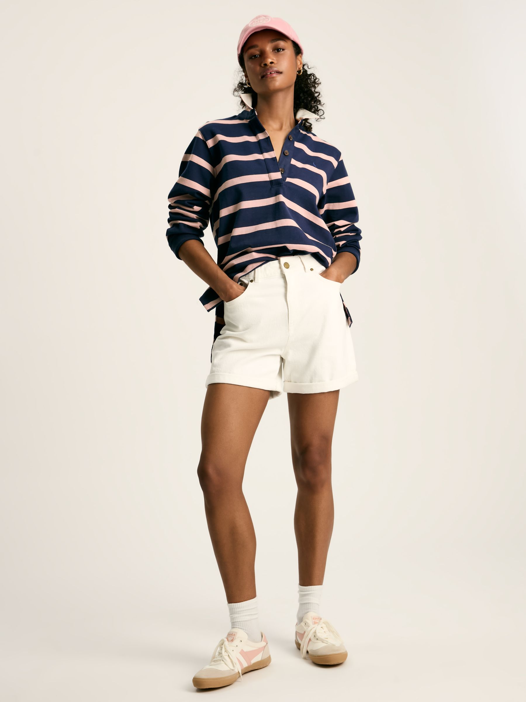 Sammie Navy Blue Striped Heavyweight Cotton Rugby Shirt - Image 3 of 6