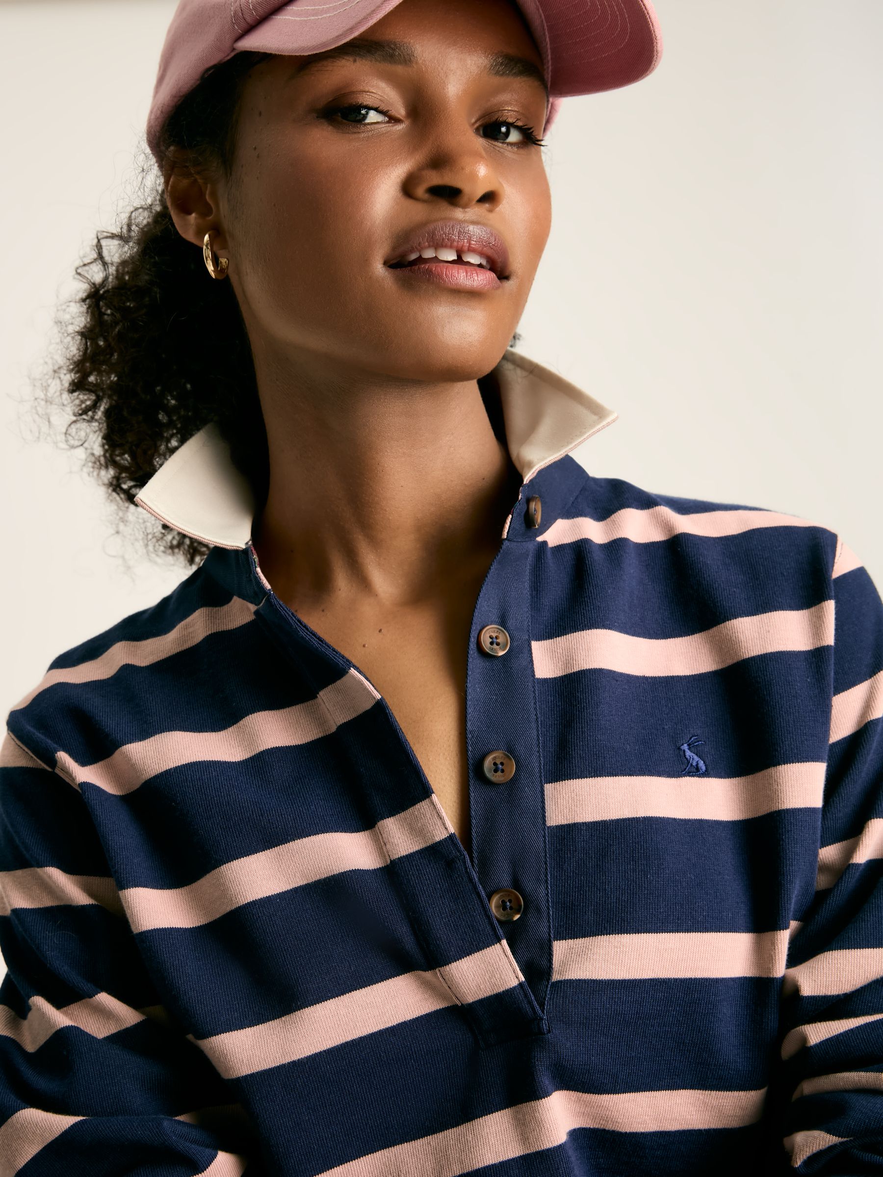 Sammie Navy Blue Striped Heavyweight Cotton Rugby Shirt - Image 4 of 6