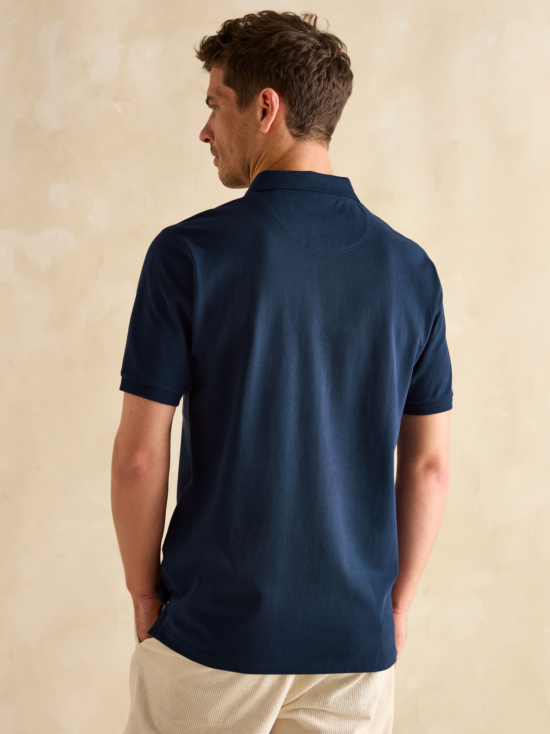 Woody Navy Blue Cotton Pique Polo Shirt - Image 2 of 6