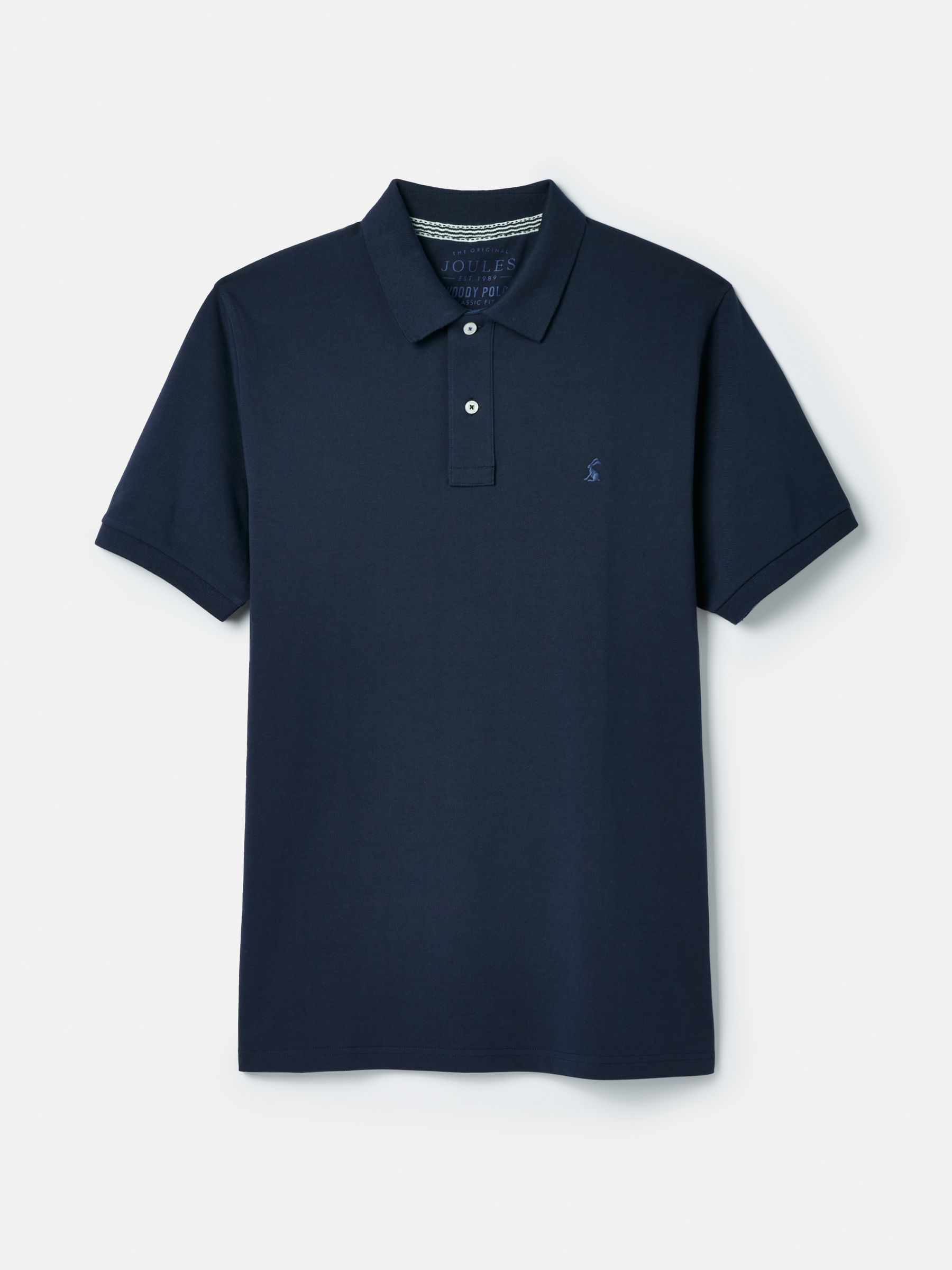 Woody Navy Blue Cotton Pique Polo Shirt - Image 6 of 6