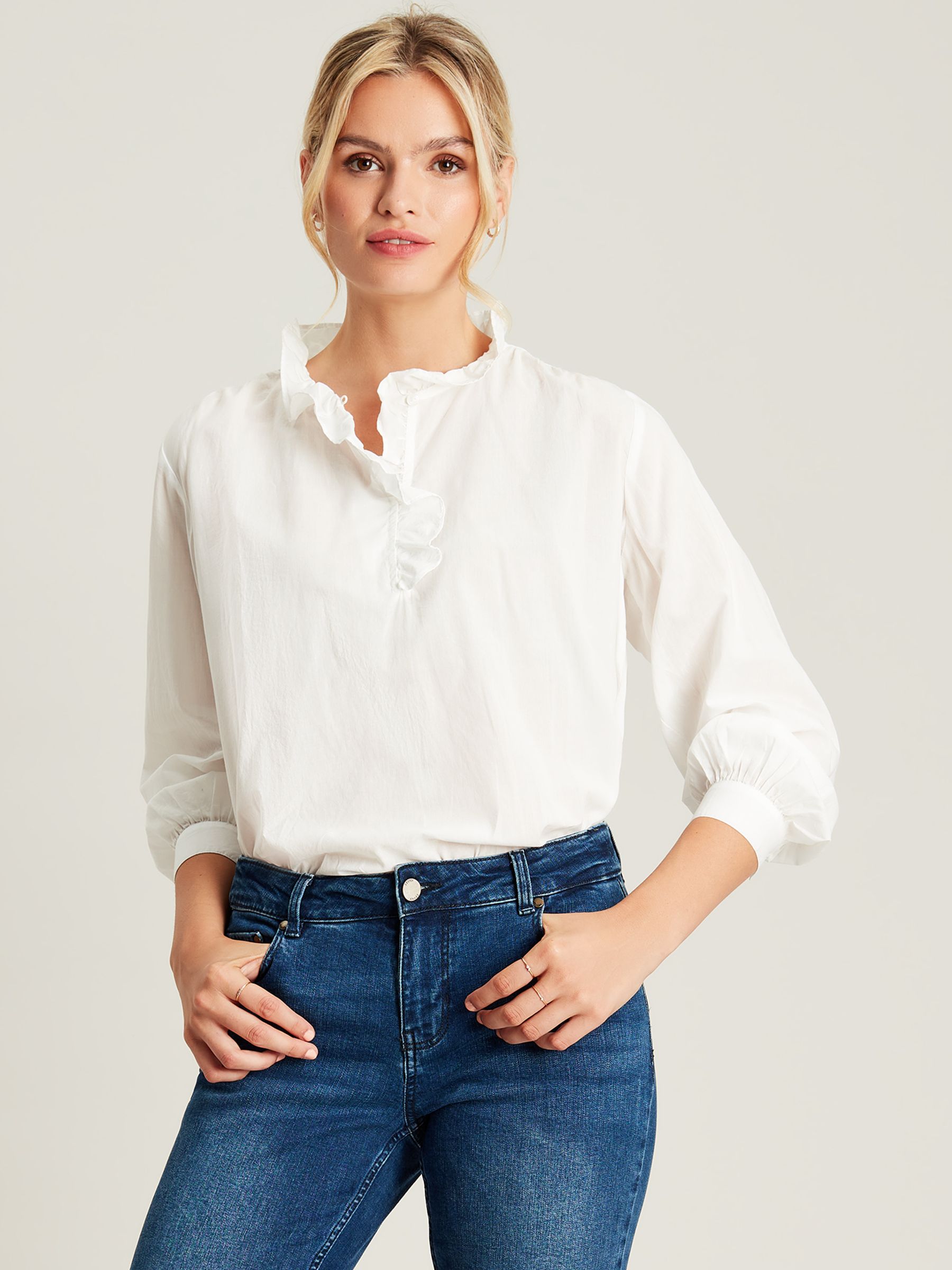 Melanie White Frill Blouse - Image 2 of 5
