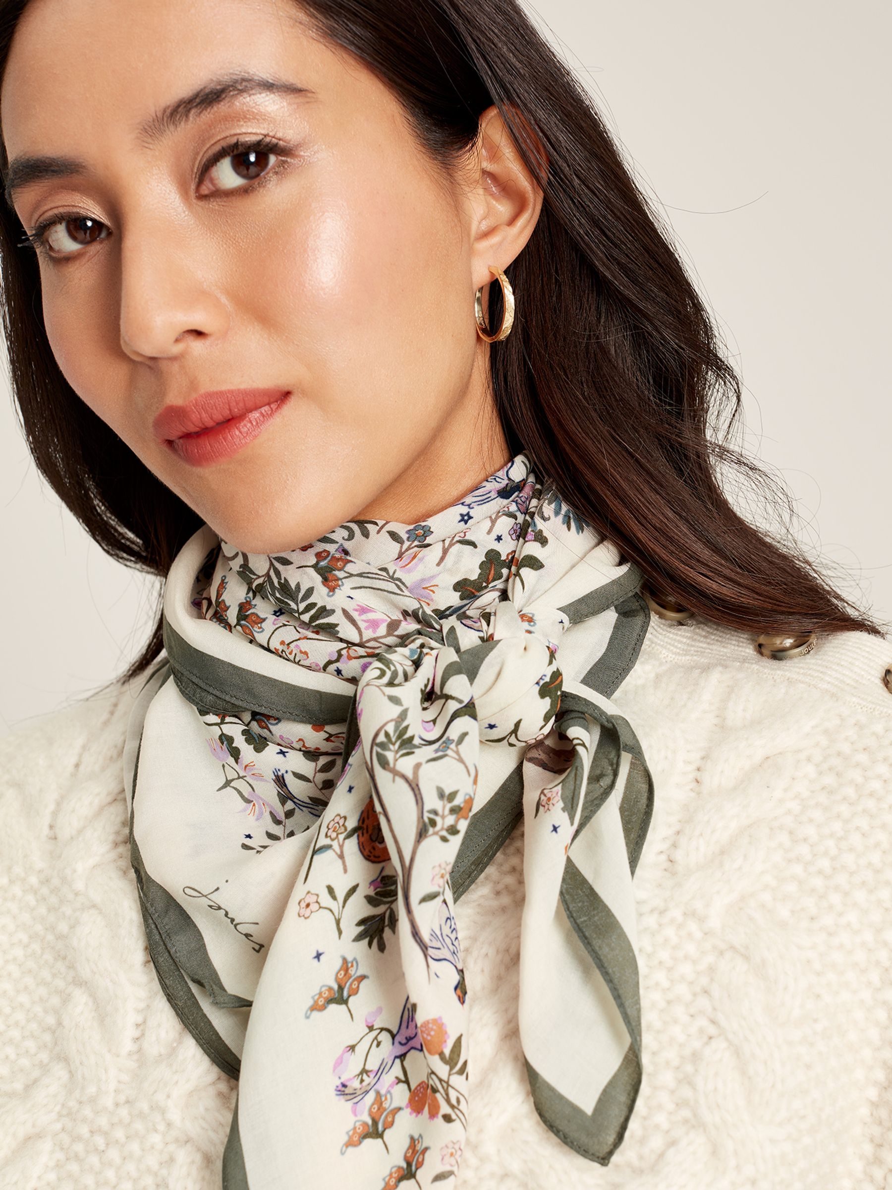 Middleton Grey Printed Square Scarf - Image 8 of 10