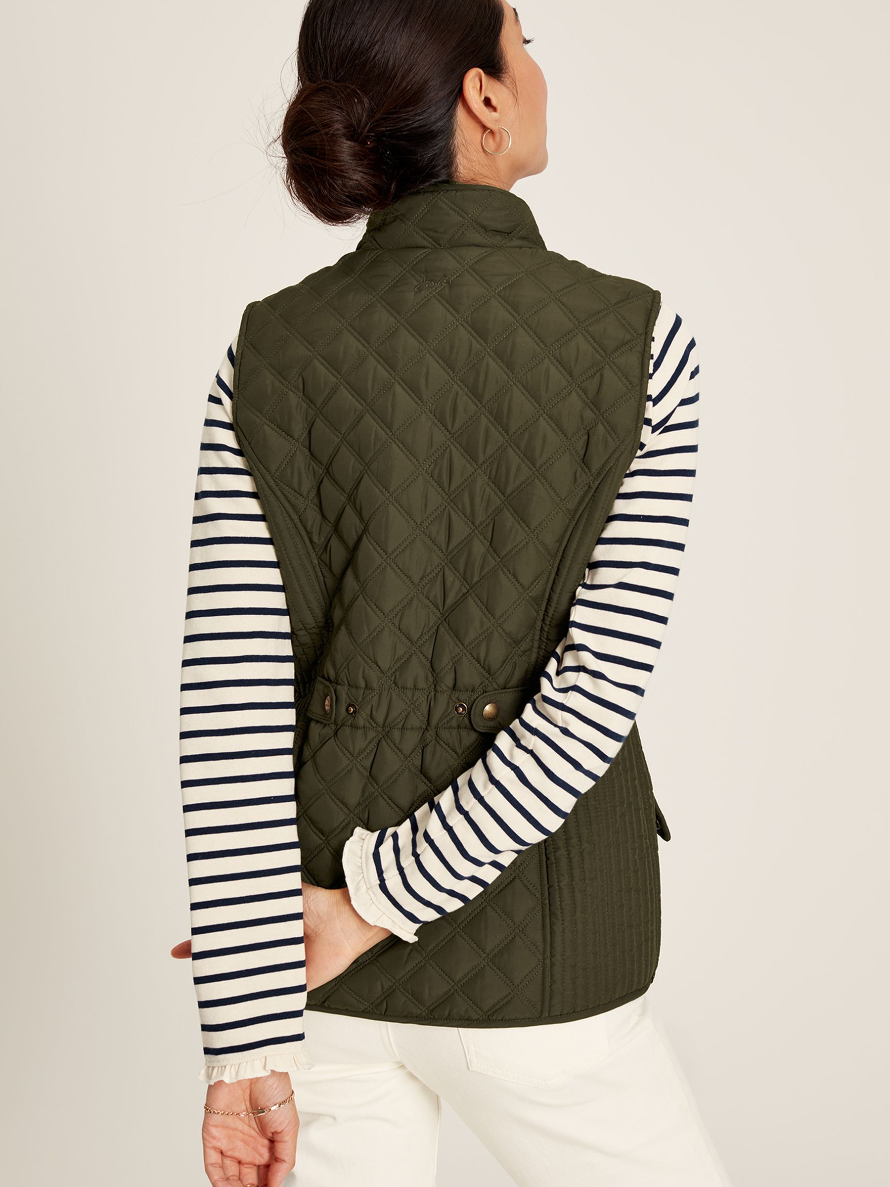 Minx Green Showerproof Diamond Quilted Gilet - Image 2 of 5