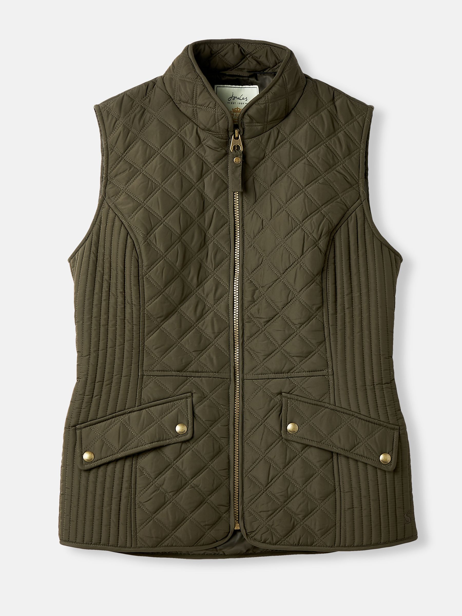Minx Green Showerproof Diamond Quilted Gilet - Image 5 of 5