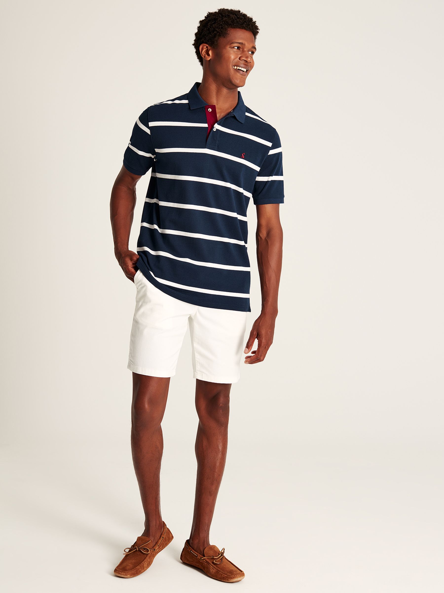 Filbert Navy/White Striped Polo Shirt - Image 3 of 6