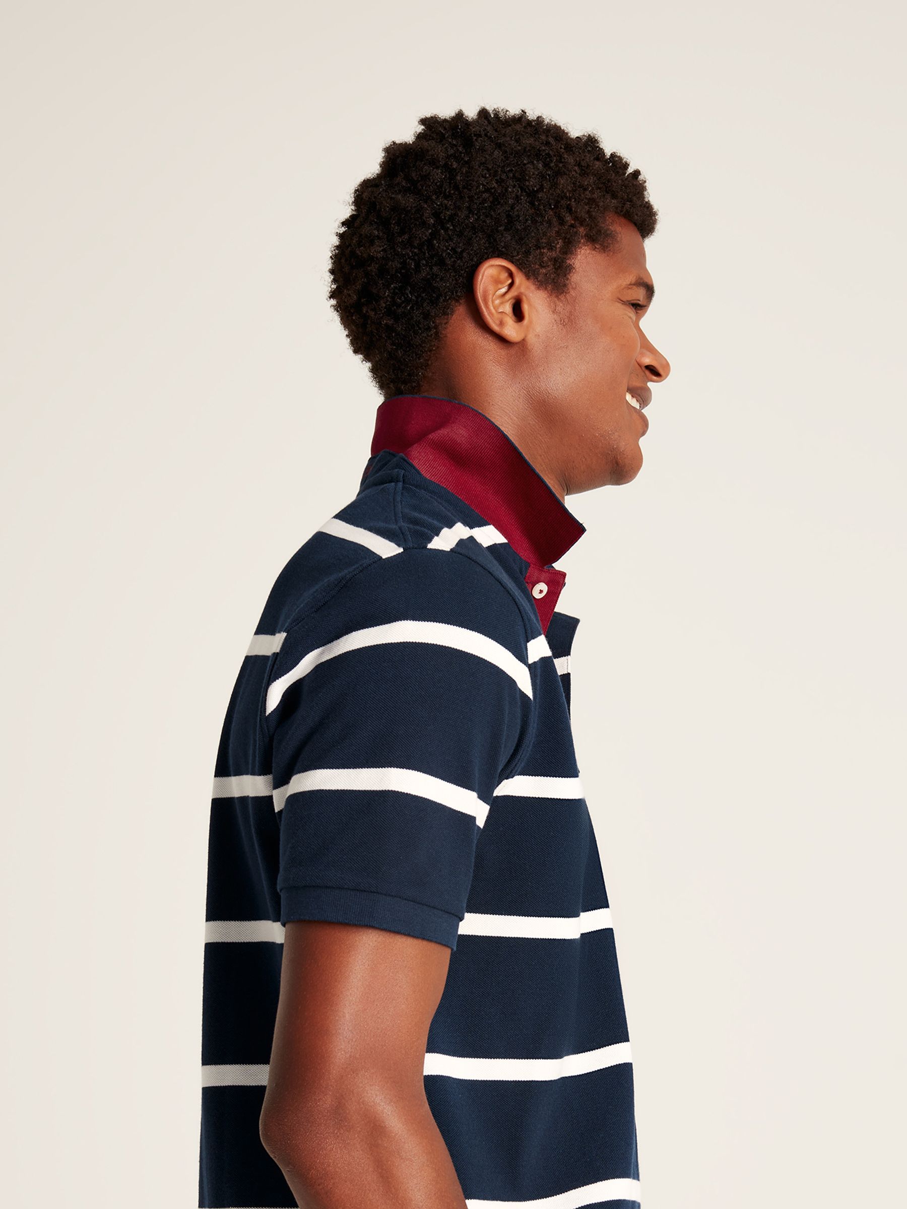 Filbert Navy/White Striped Polo Shirt - Image 4 of 6