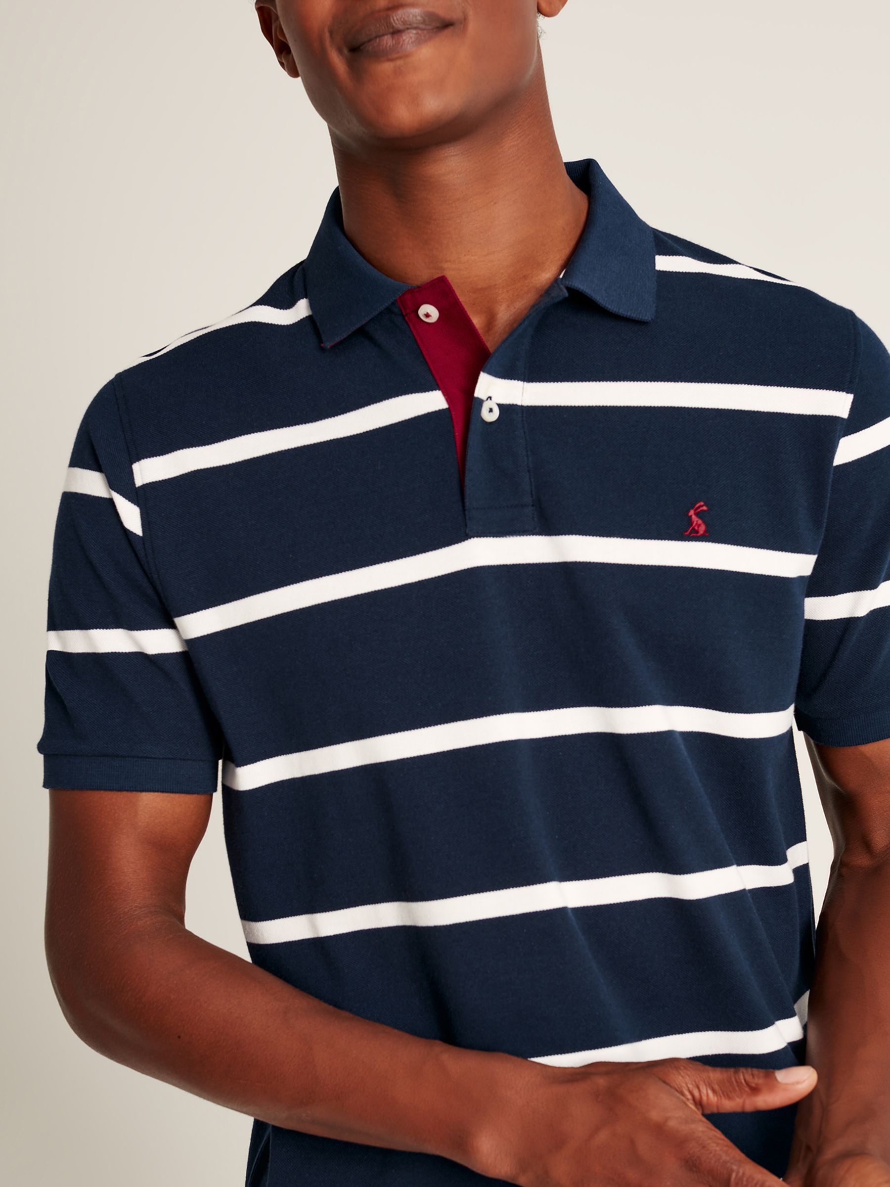 Filbert Navy/White Striped Polo Shirt - Image 5 of 6