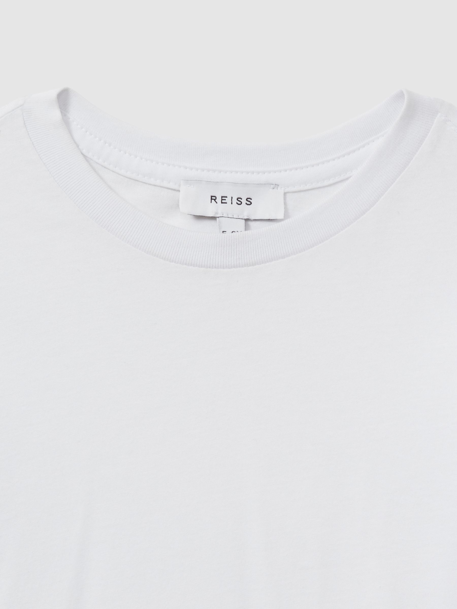 9-13 yrs Crew Neck T-Shirt in White - Image 3 of 7