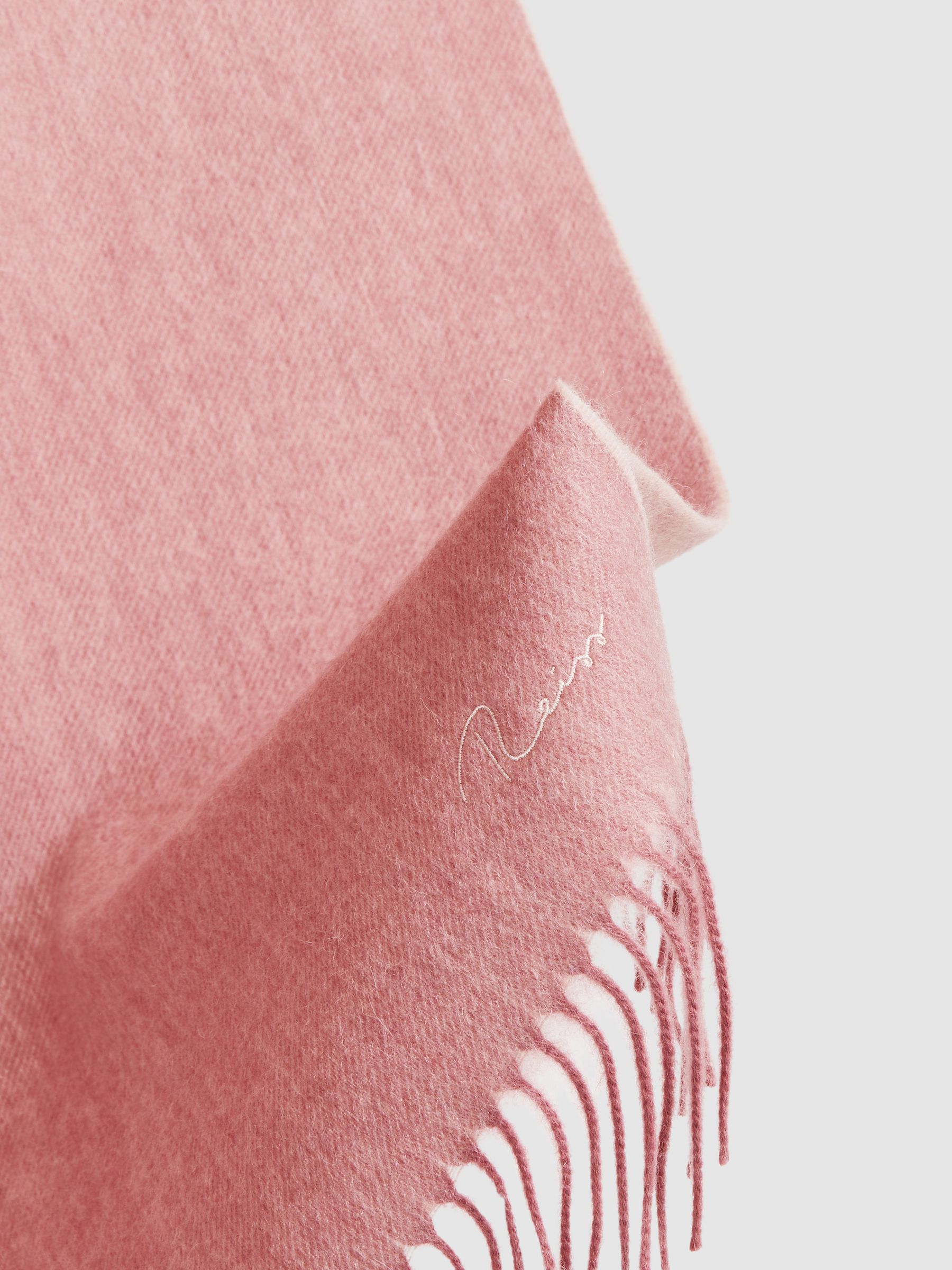 Wool-Cashmere Scarf in Blush - Image 4 of 5