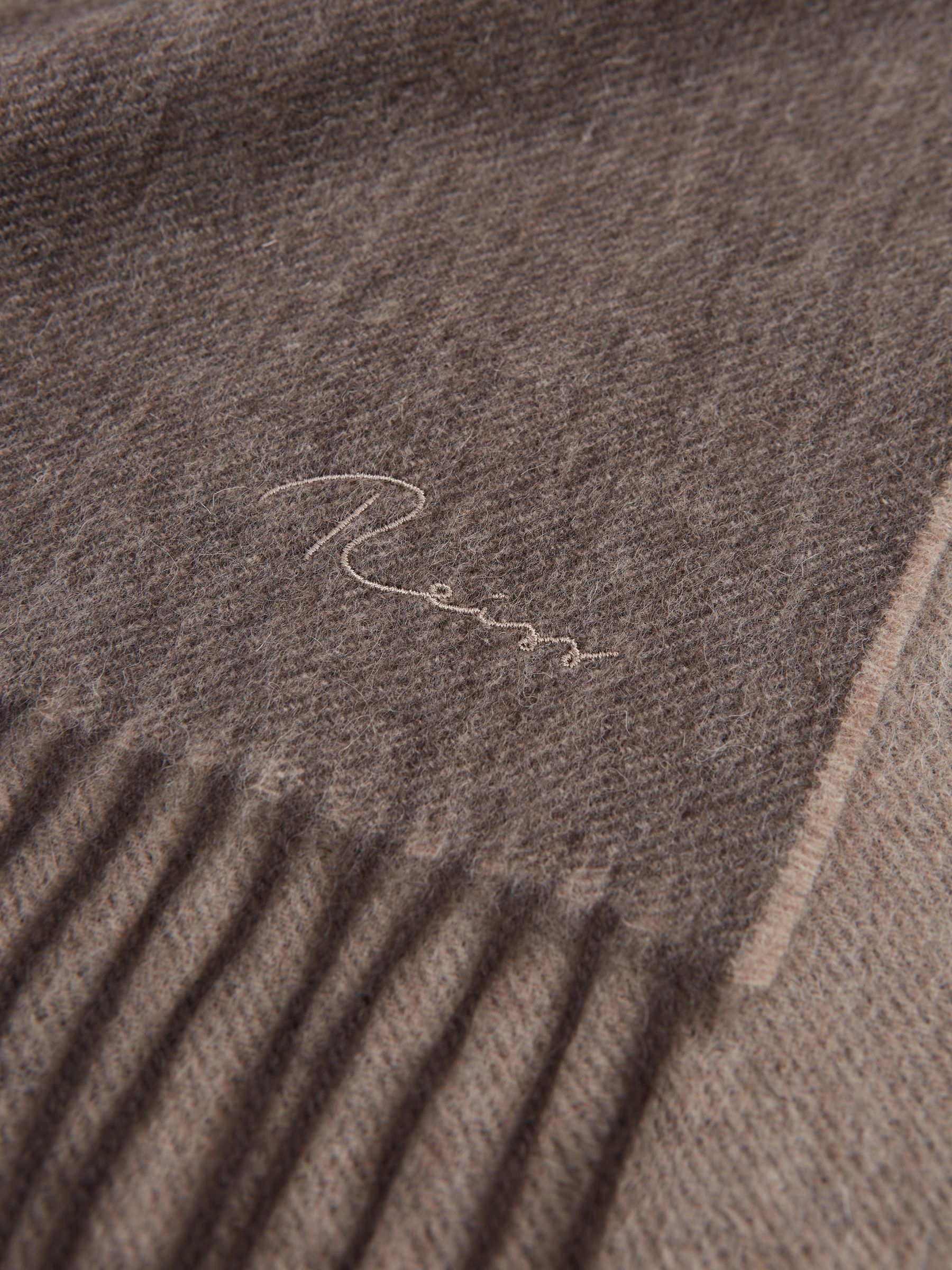 Wool and Cashmere Scarf in Taupe - Image 5 of 5