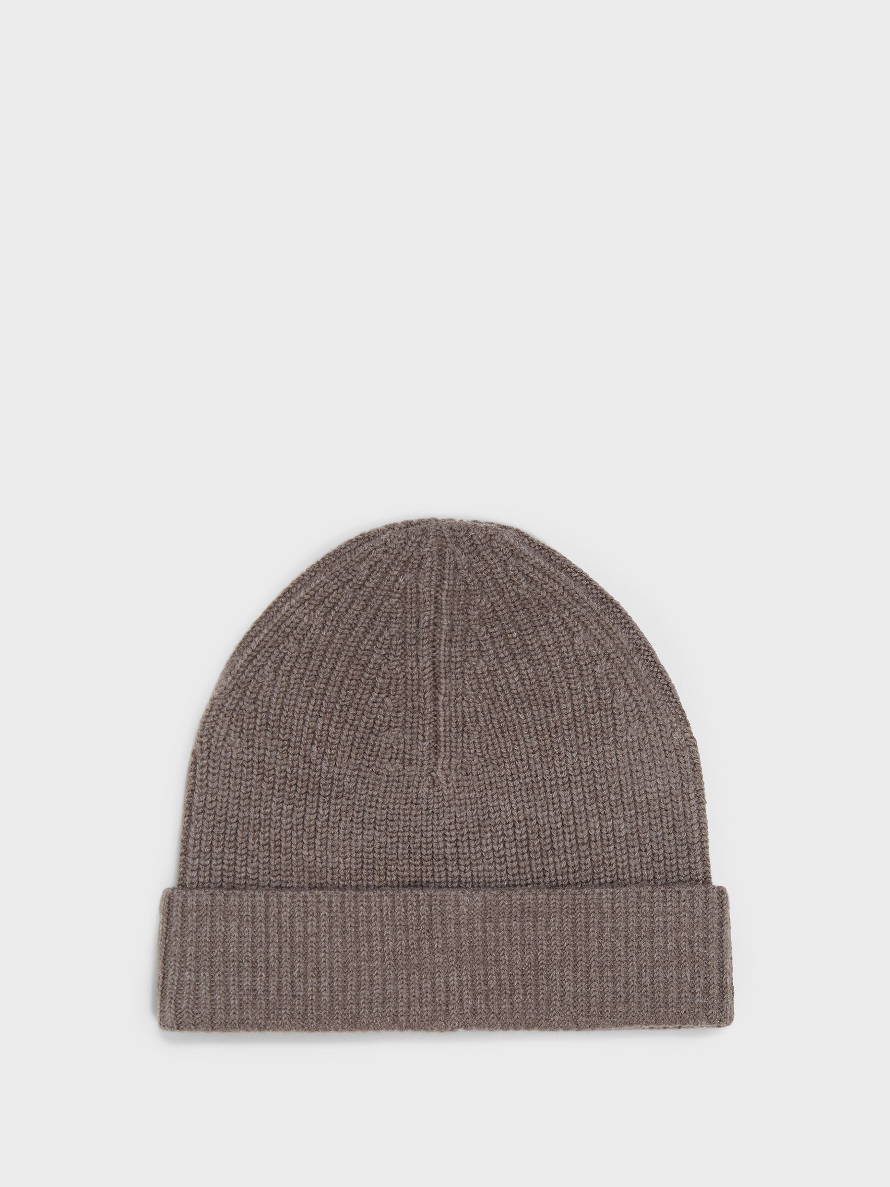 Wool Blend Beanie Hat in Taupe - Image 1 of 4 Wool Blend Beanie Hat in Taupe - Image 1 of 4