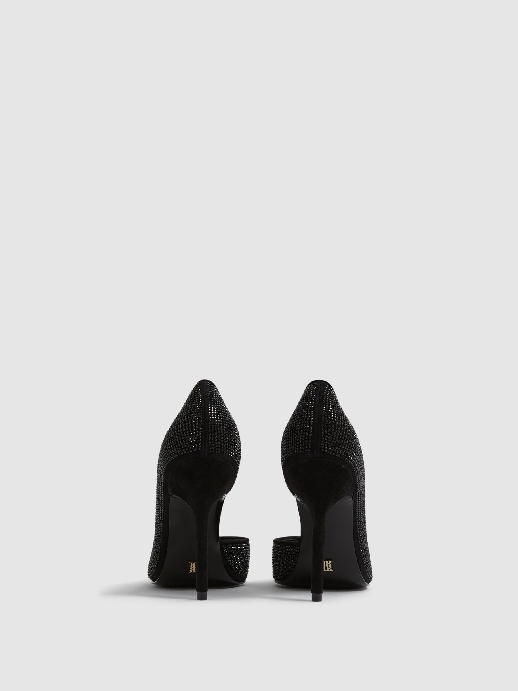 Crystal Pointed Court Heel in Black - Image 5 of 5